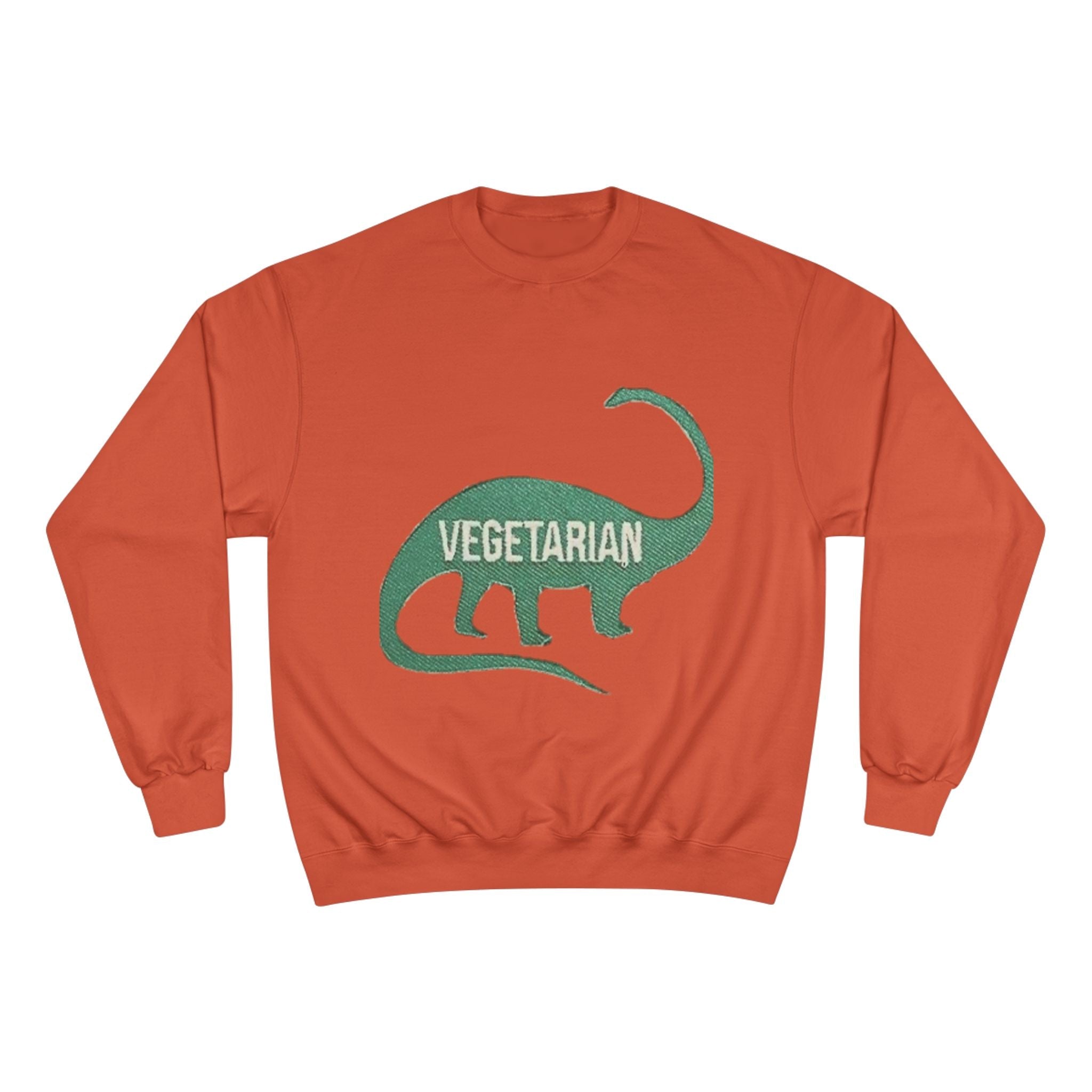 Vegetarian Dinosaur Sweatshirt — Retro Dino Crewneck for Vegans Printify
