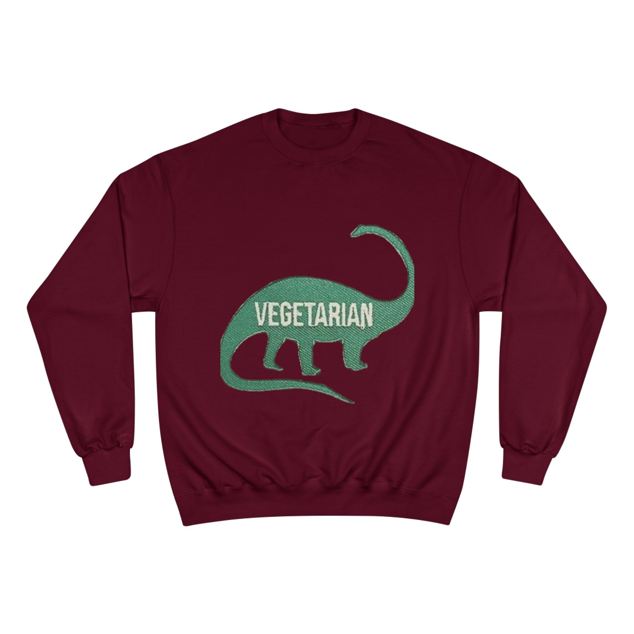 Vegetarian Dinosaur Sweatshirt — Retro Dino Crewneck for Vegans Printify