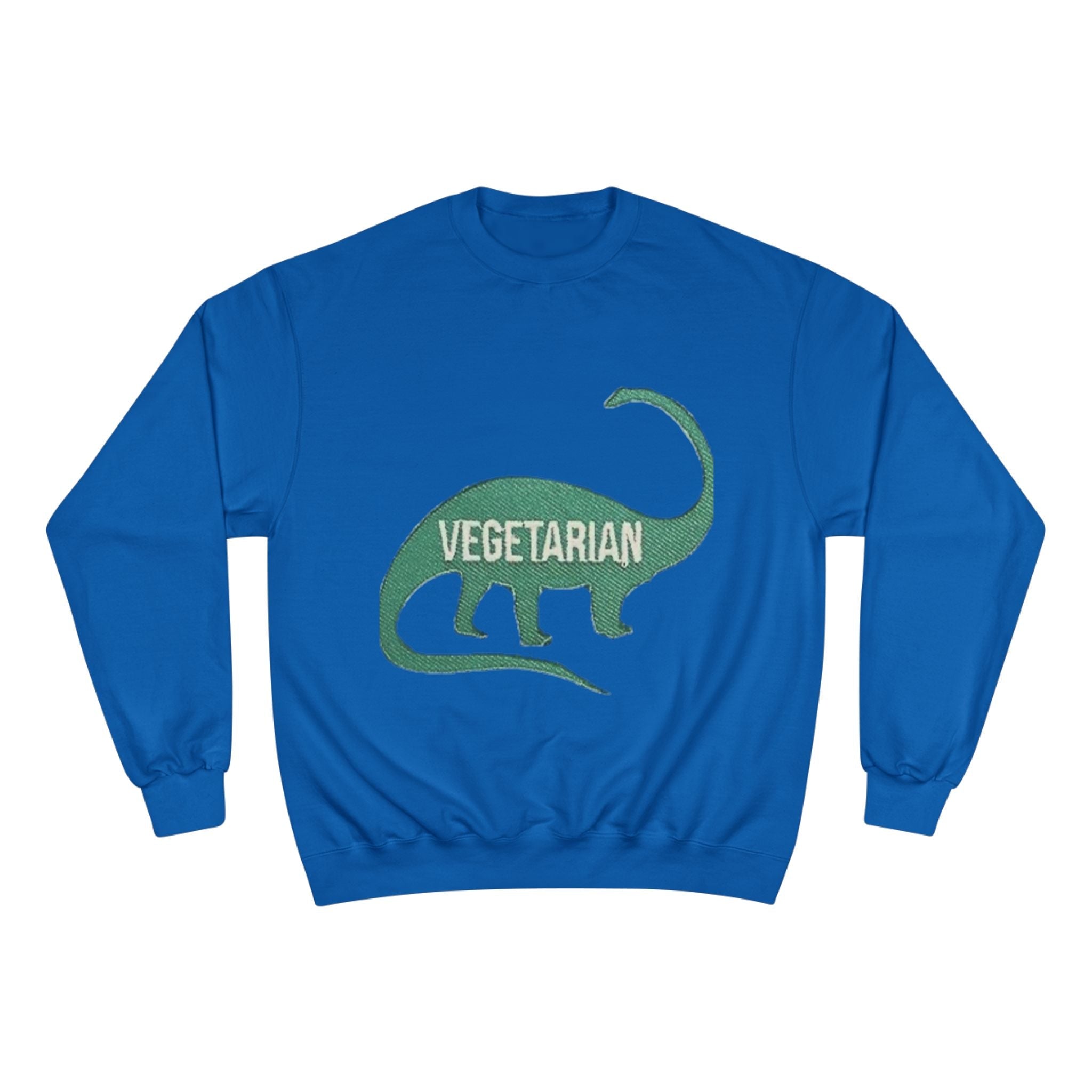 Vegetarian Dinosaur Sweatshirt — Retro Dino Crewneck for Vegans Printify