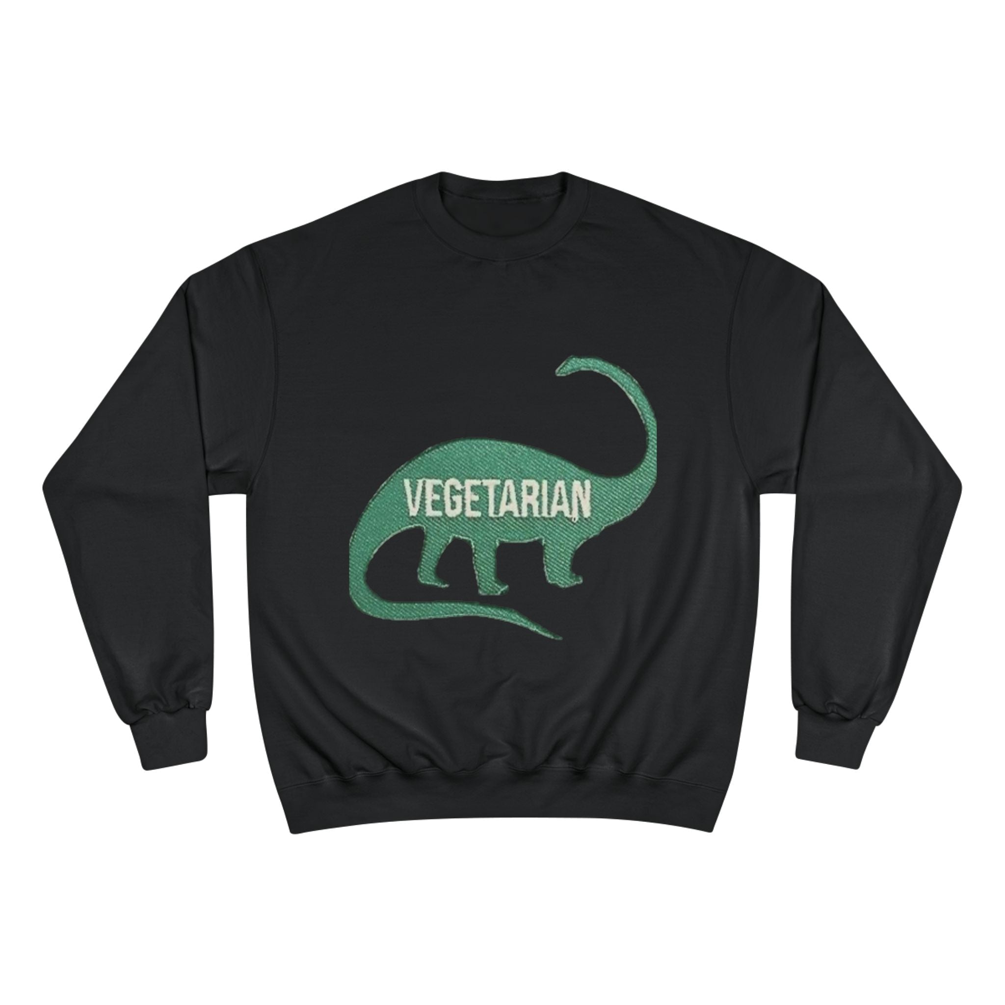 Vegetarian Dinosaur Sweatshirt — Retro Dino Crewneck for Vegans Printify