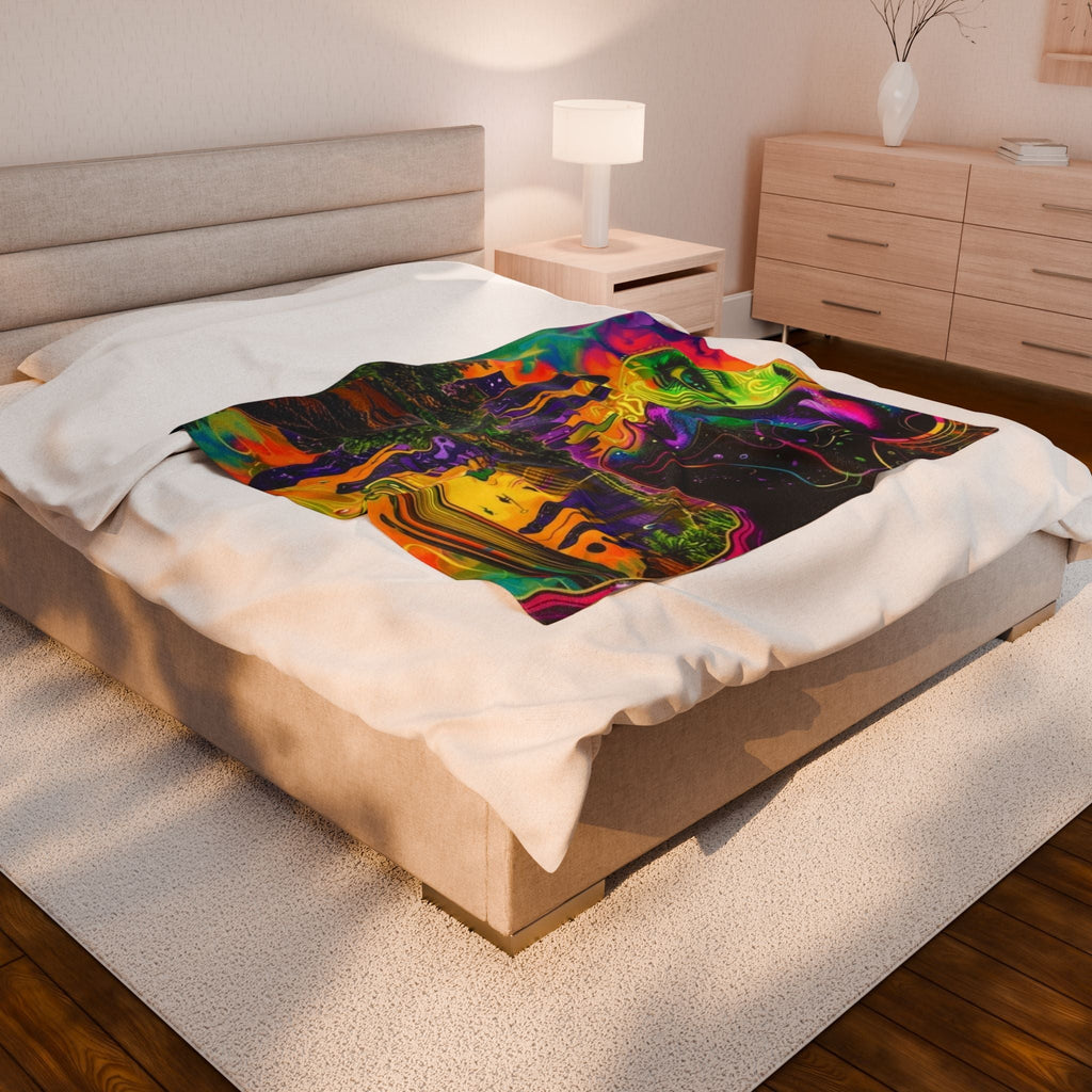 Velveteen Plush Blanket Printify