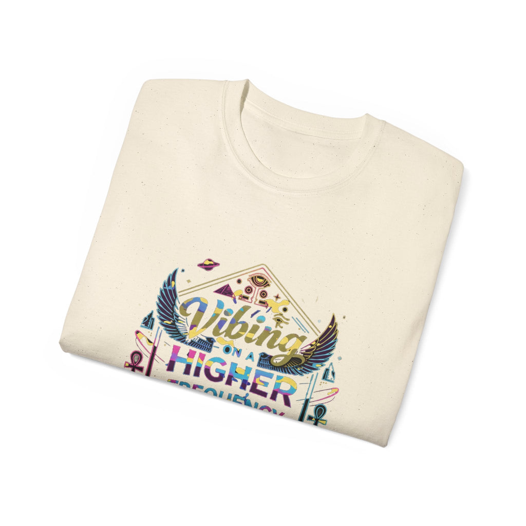 Vibing at a Higher Frequency T-Shirt — Spiritual Vibes Graphic Tee Printify