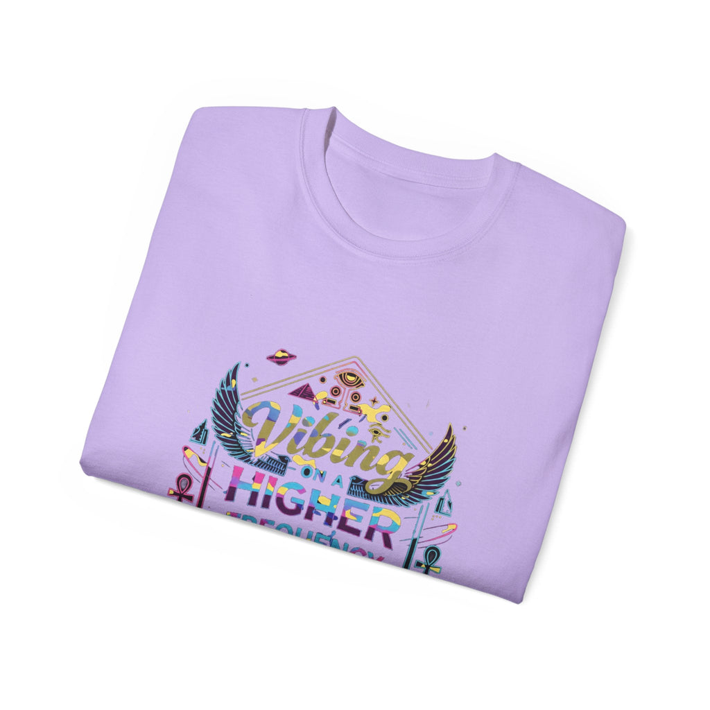 Vibing at a Higher Frequency T-Shirt — Spiritual Vibes Graphic Tee Printify