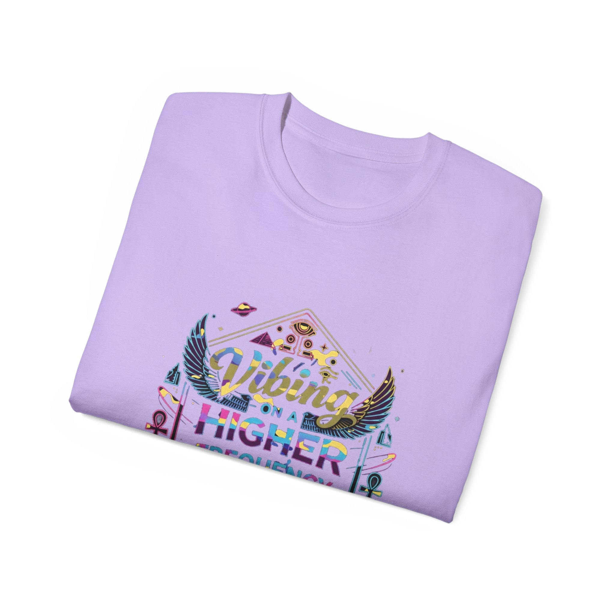 Vibing at a Higher Frequency T-Shirt — Spiritual Vibes Graphic Tee Printify