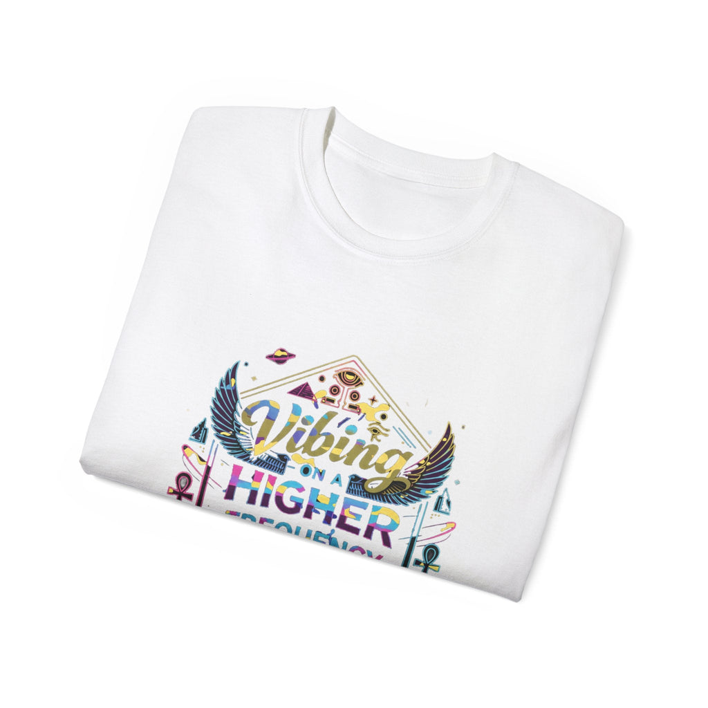 Vibing at a Higher Frequency T-Shirt — Spiritual Vibes Graphic Tee Printify