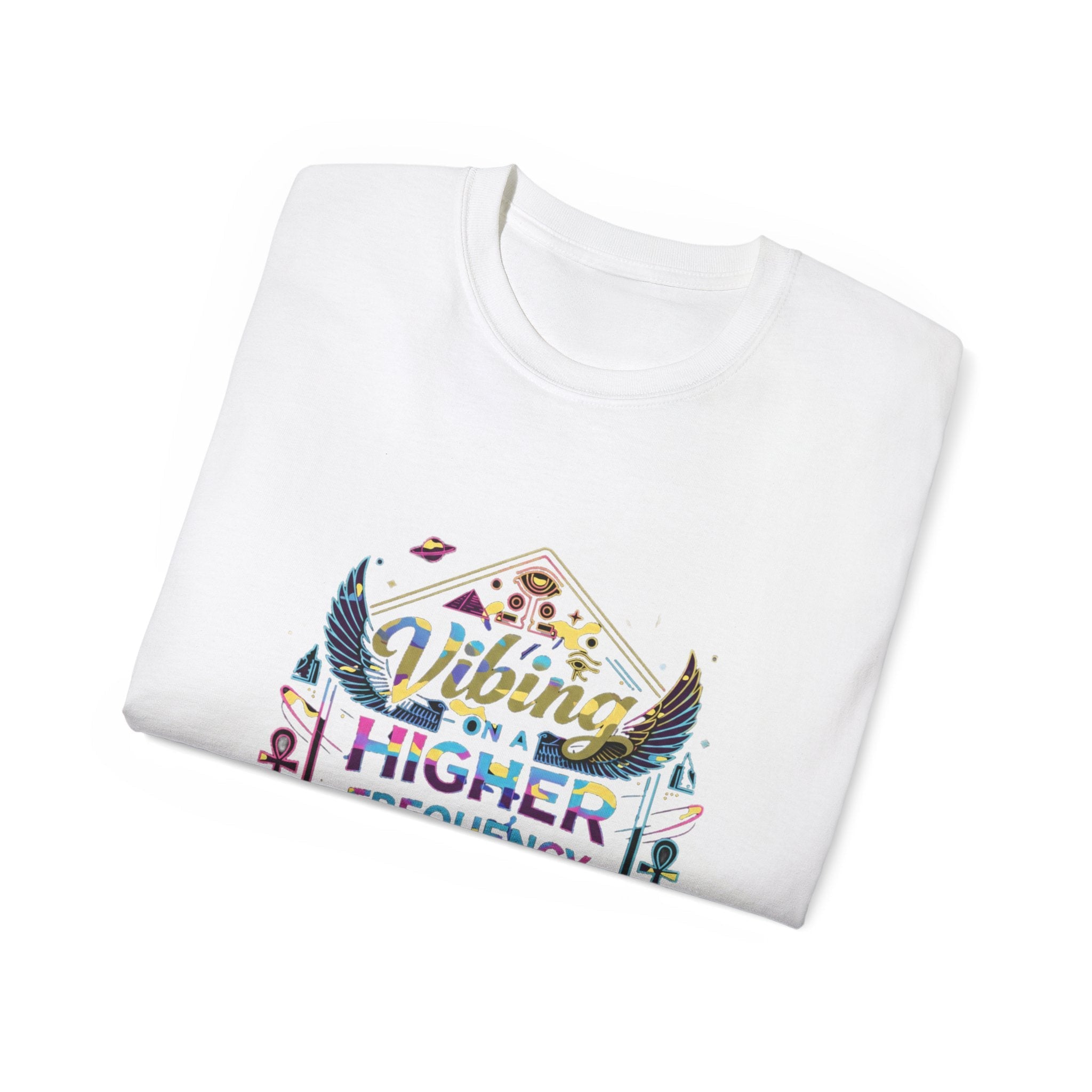 Vibing at a Higher Frequency T-Shirt — Spiritual Vibes Graphic Tee Printify