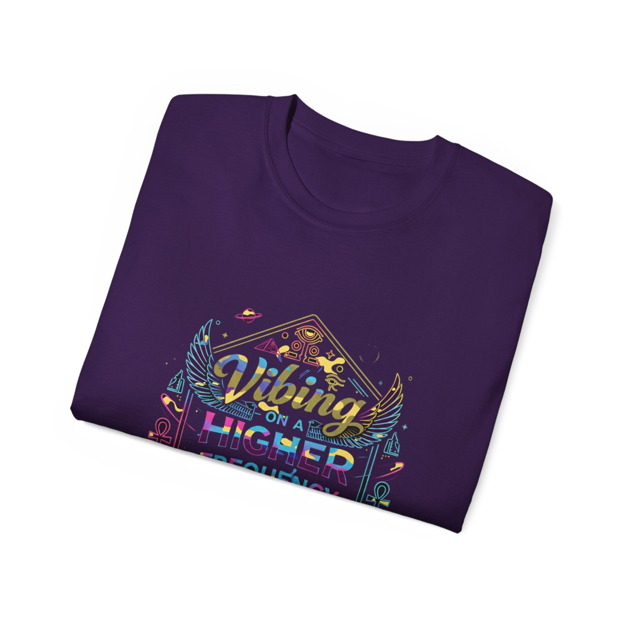 Vibing at a Higher Frequency T-Shirt — Spiritual Vibes Graphic Tee Printify