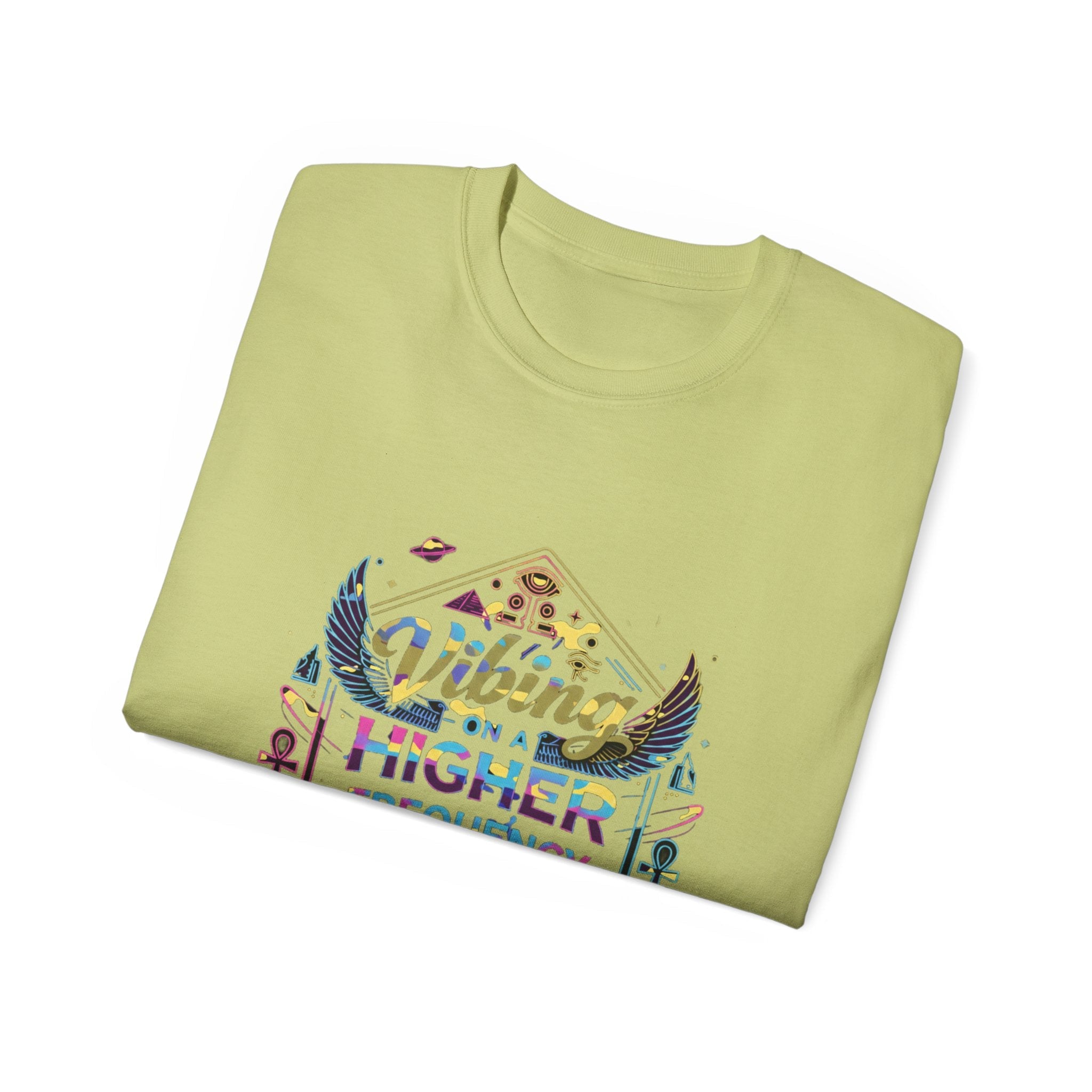 Vibing at a Higher Frequency T-Shirt — Spiritual Vibes Graphic Tee Printify