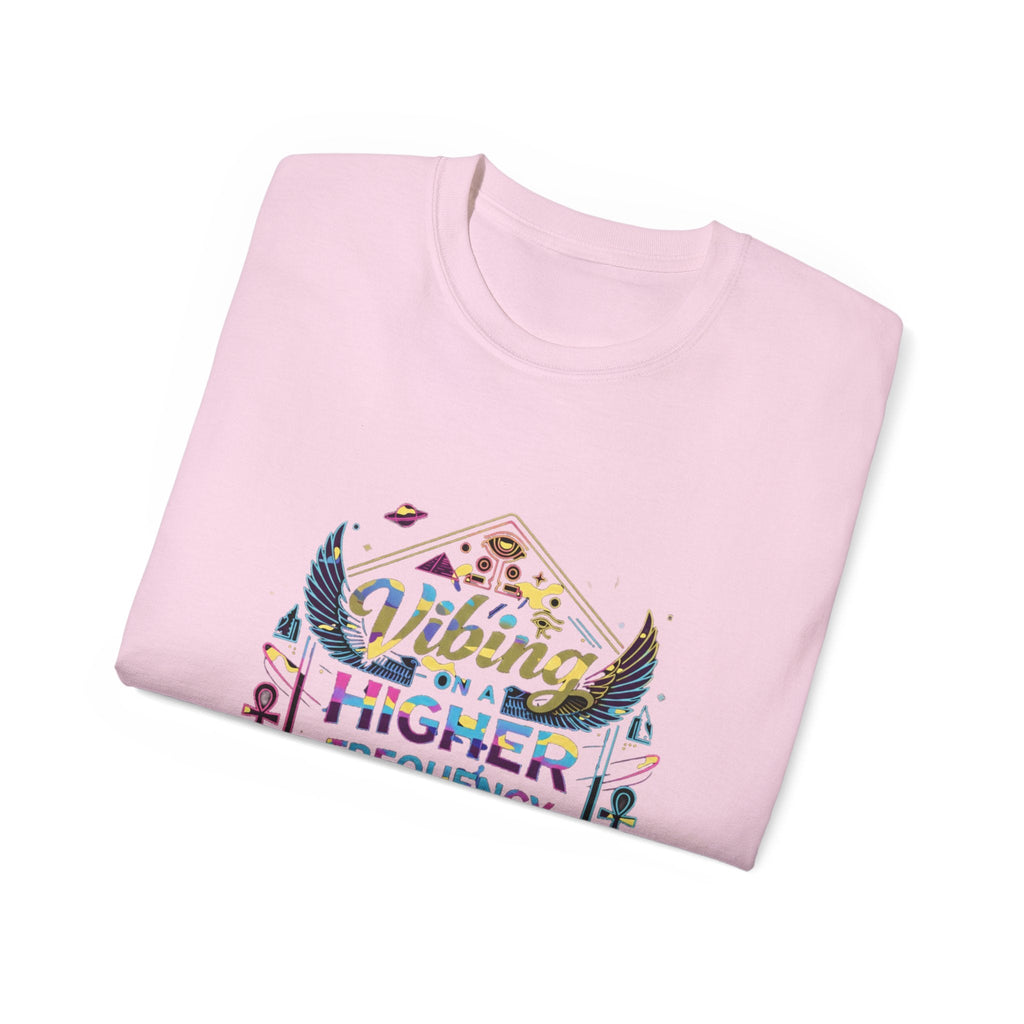 Vibing at a Higher Frequency T-Shirt — Spiritual Vibes Graphic Tee Printify