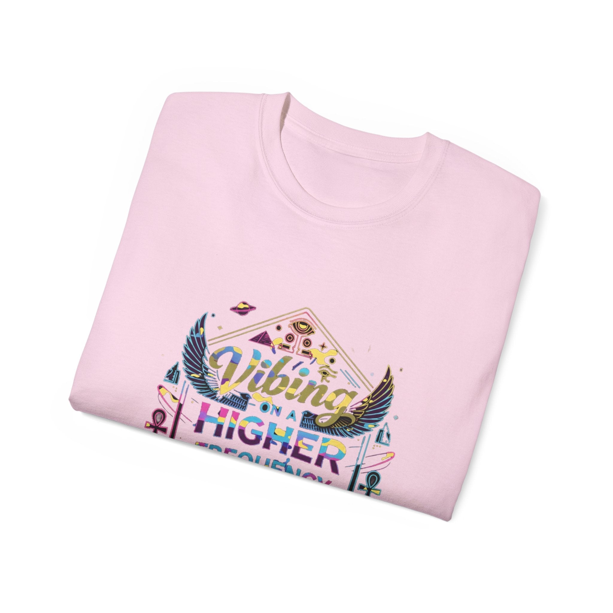 Vibing at a Higher Frequency T-Shirt — Spiritual Vibes Graphic Tee Printify