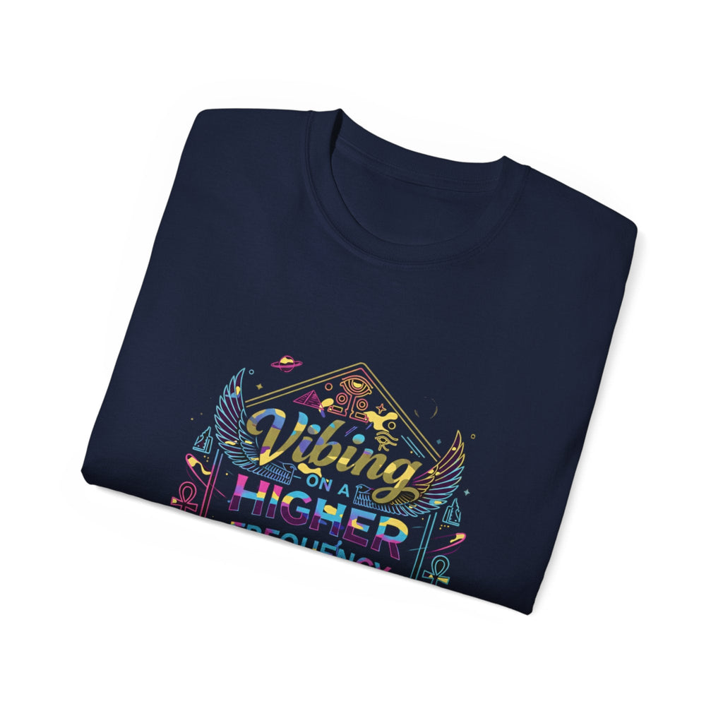 Vibing at a Higher Frequency T-Shirt — Spiritual Vibes Graphic Tee Printify
