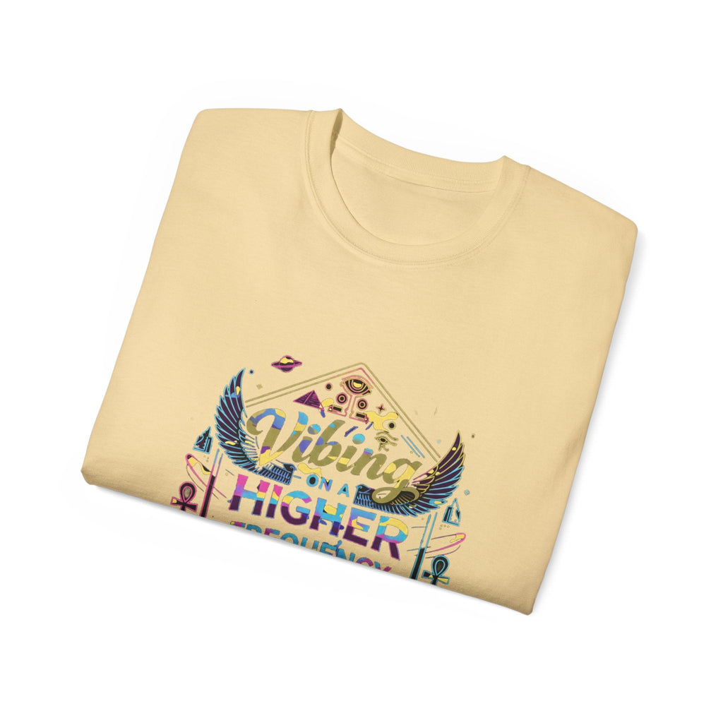 Vibing at a Higher Frequency T-Shirt — Spiritual Vibes Graphic Tee Printify