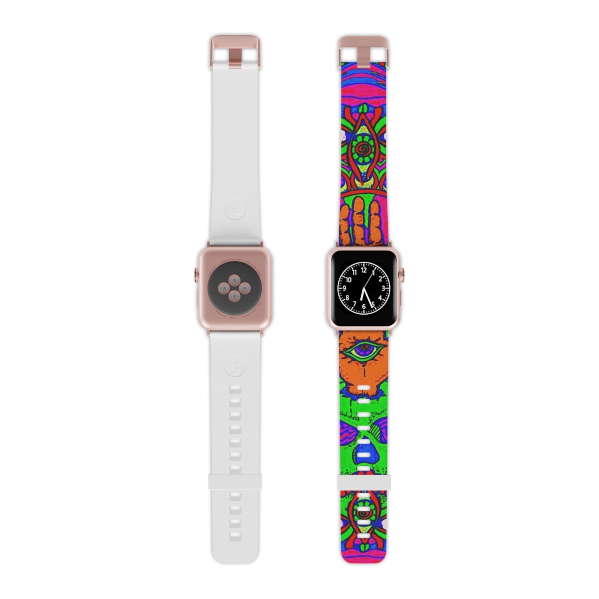 Vibrant Apple Watch Band, Colorful Accessories for Men & Women, Funky Wristband for Fitness, Gift for Him/Her, Festival Ready Printify