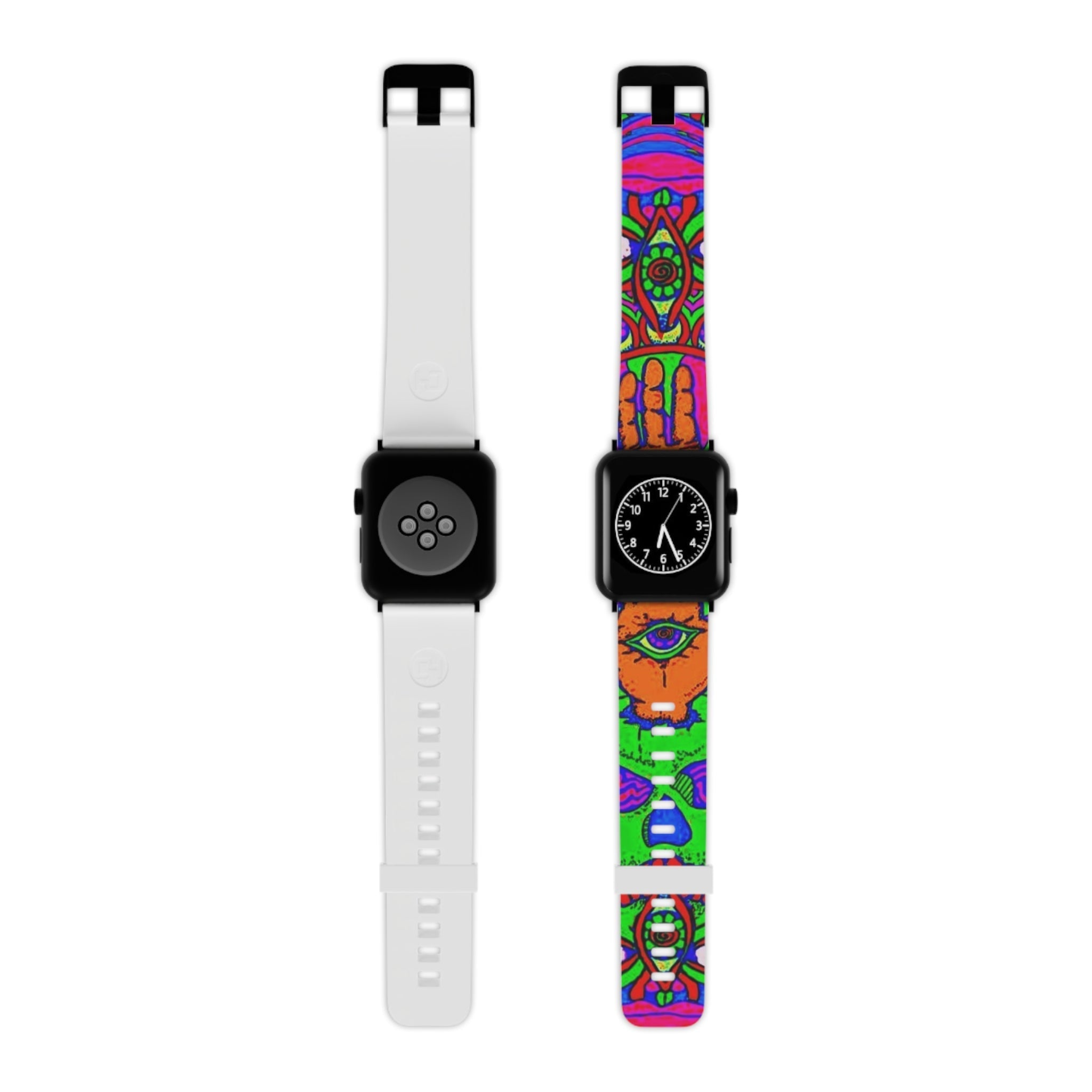Vibrant Apple Watch Band, Colorful Accessories for Men & Women, Funky Wristband for Fitness, Gift for Him/Her, Festival Ready Printify
