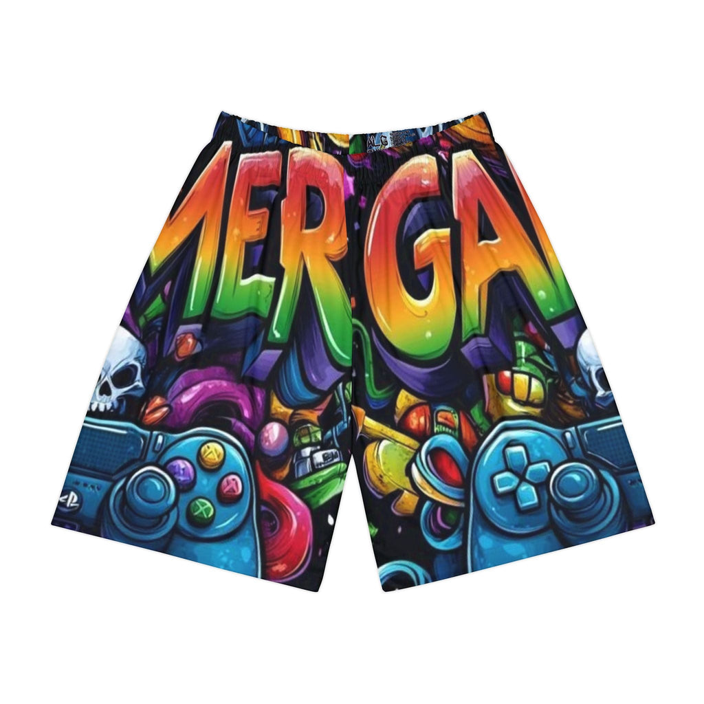 Vibrant Gamer Men's Sports Shorts, Perfect for Gaming Sessions, Summer Wear, Casual Outings, Gift for Gamers, Fun Activewear Printify