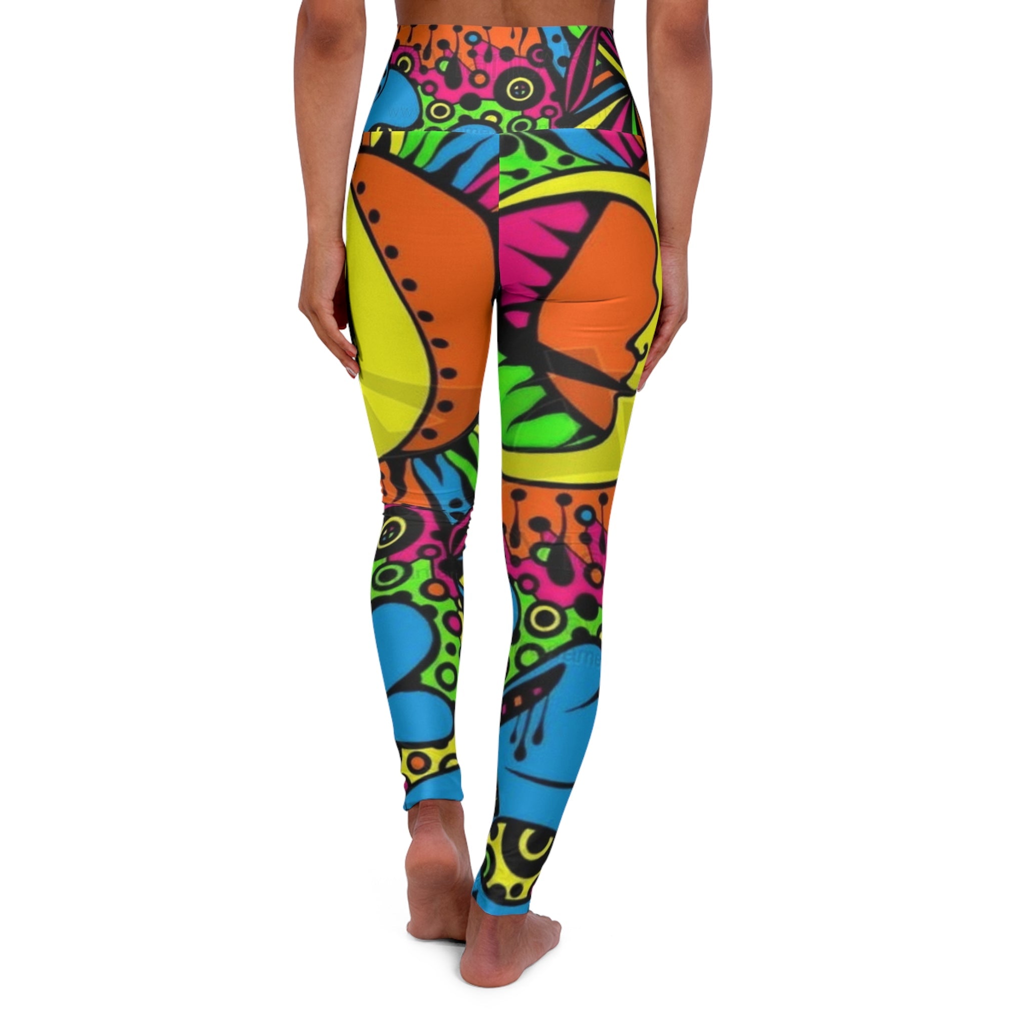 Vibrant High Waisted Yoga Leggings, Colorful Stretch Leggings for Yoga, Fitness, Activewear, Exercise, Gift for Her