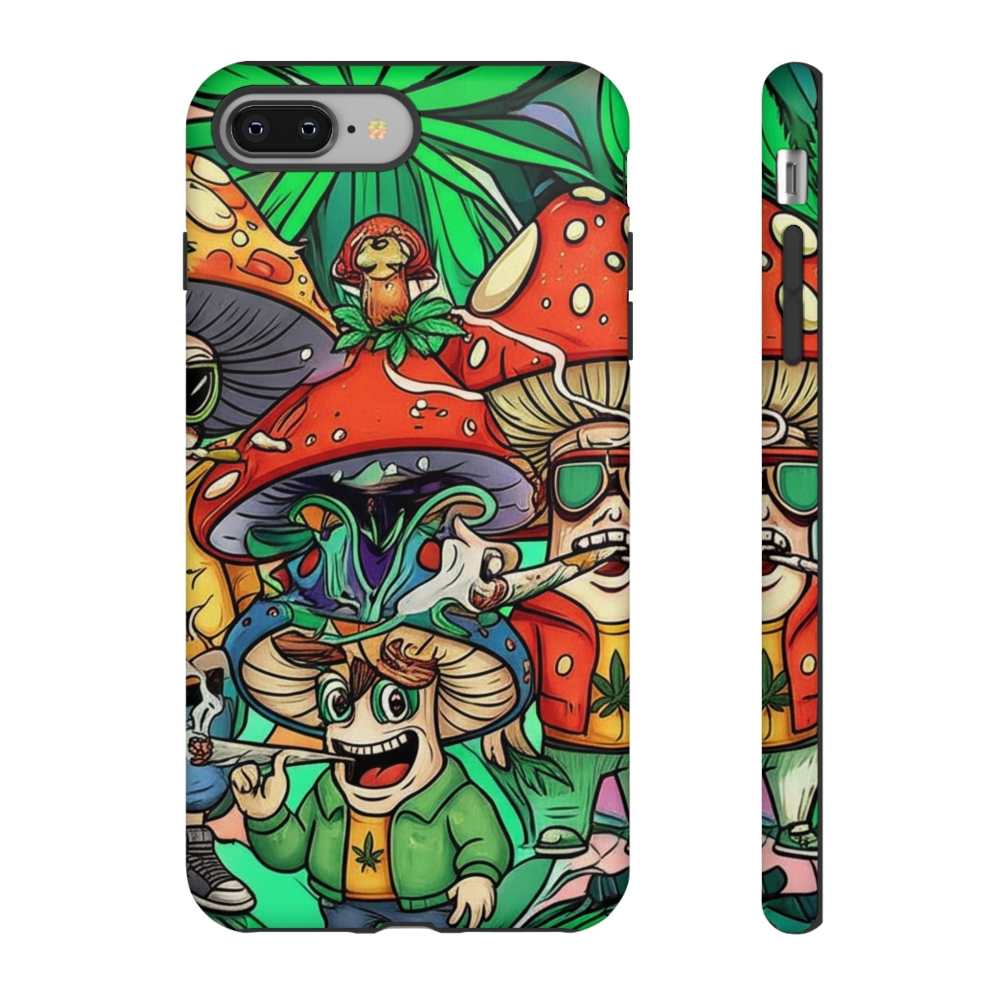 Vibrant Phone Case Featuring Funky Mushroom Art, Tough Cases, Trendy Accessories, Unique Gifts, Eclectic Style, Phone Protection Printify