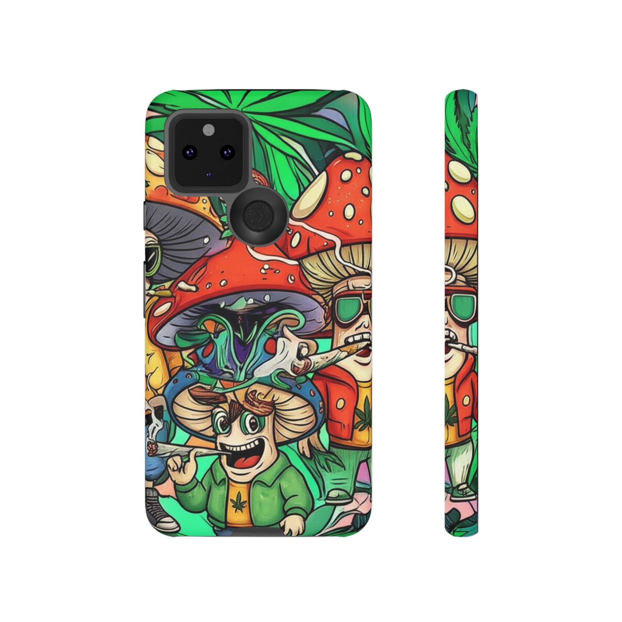 Vibrant Phone Case Featuring Funky Mushroom Art, Tough Cases, Trendy Accessories, Unique Gifts, Eclectic Style, Phone Protection Printify