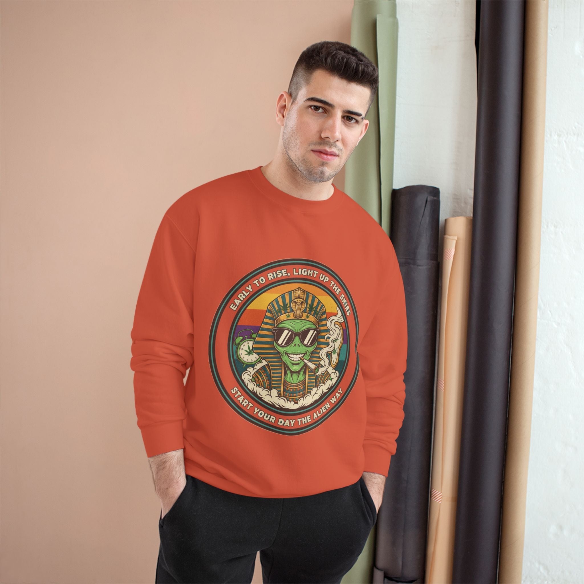 Vintage Pharoah Skate Crewneck Sweatshirt – Retro Skateboard King Graphic