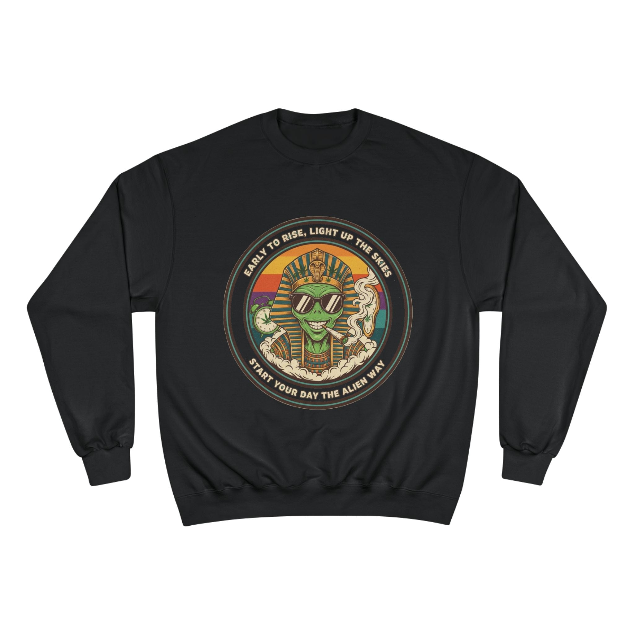 Vintage Pharoah Skate Crewneck Sweatshirt – Retro Skateboard King Graphic