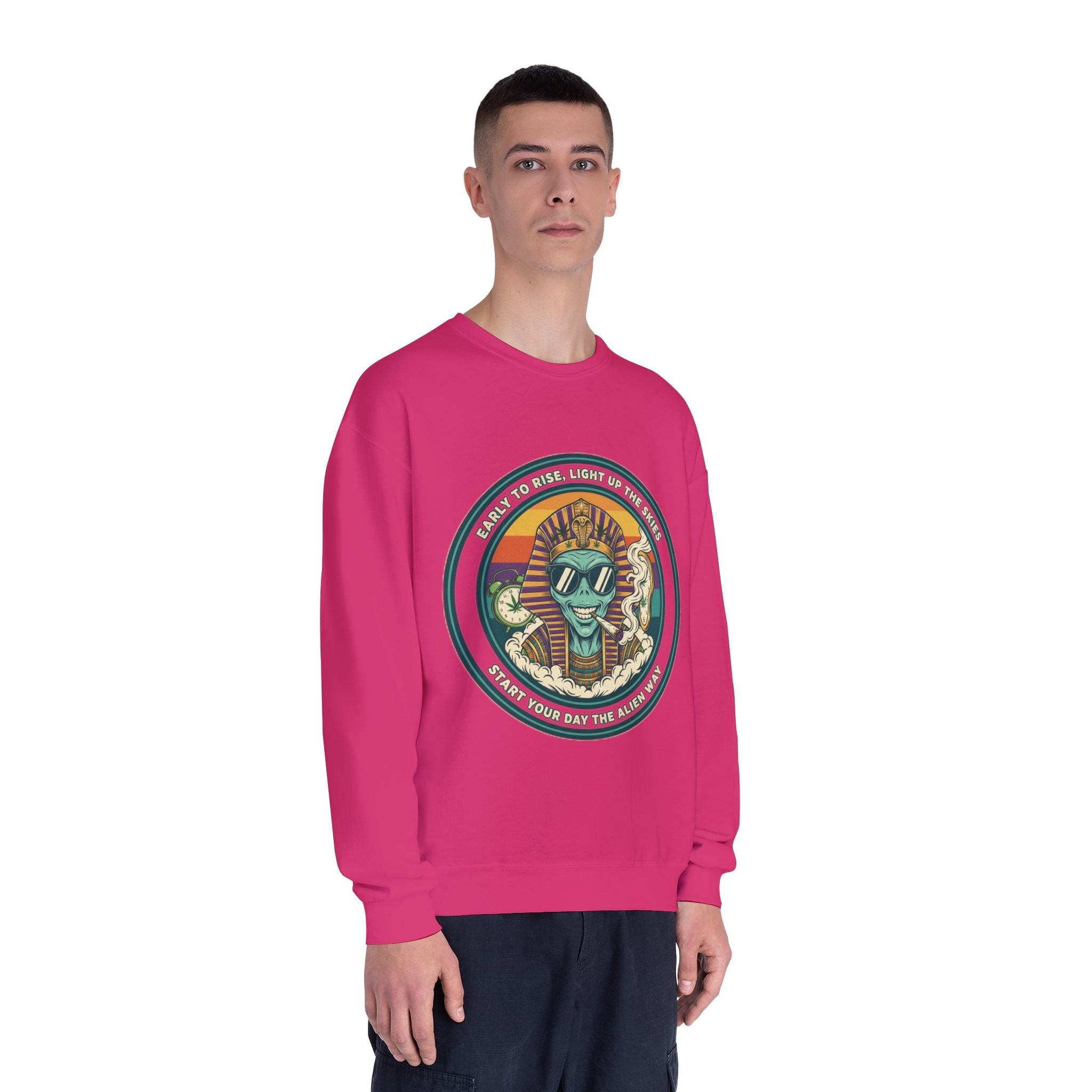 Vintage Surf Vibes Crewneck Sweatshirt — Retro Sun, Waves & ‘Stay Salty’ Graphic