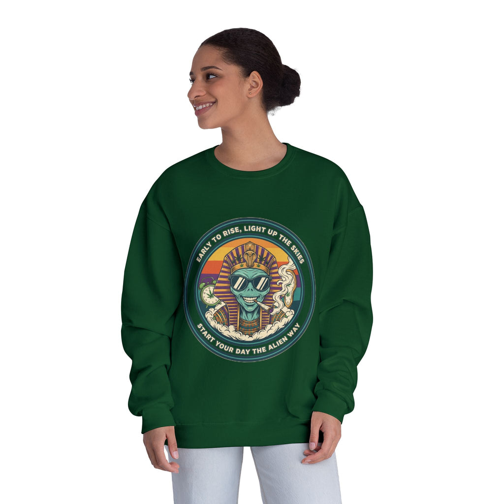 Vintage Surf Vibes Crewneck Sweatshirt — Retro Sun, Waves & ‘Stay Salty’ Graphic