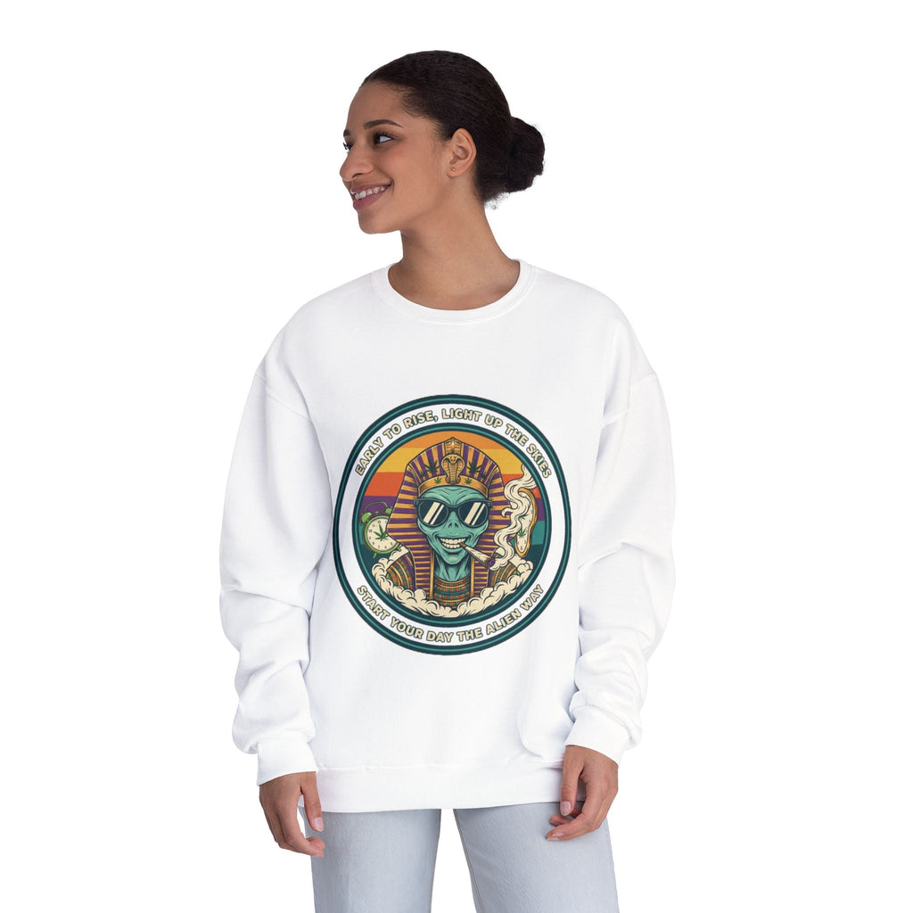 Vintage Surf Vibes Crewneck Sweatshirt — Retro Sun, Waves & ‘Stay Salty’ Graphic