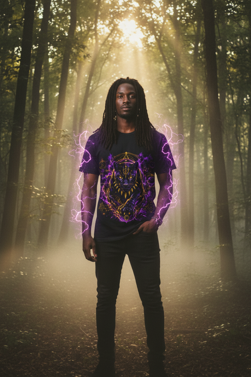 Violet Panther Sacred Geometry — Mystic Forest Editorial