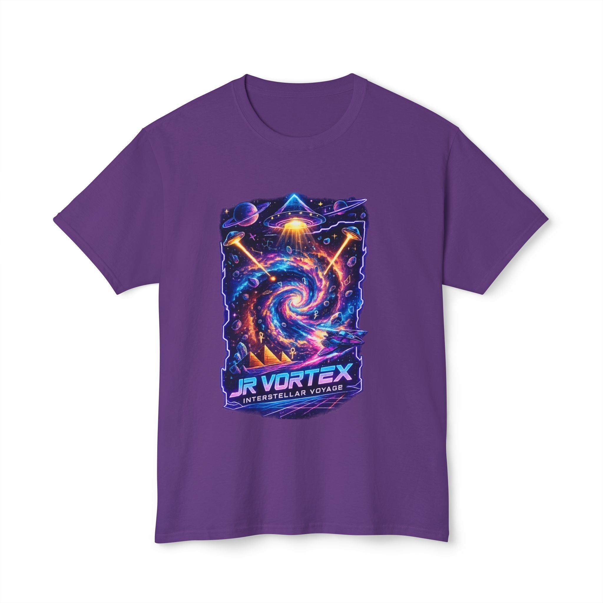 Vortex Nebula T-Shirt — 'JR VORTEX' Cosmic Spiral Graphic Tee Printify