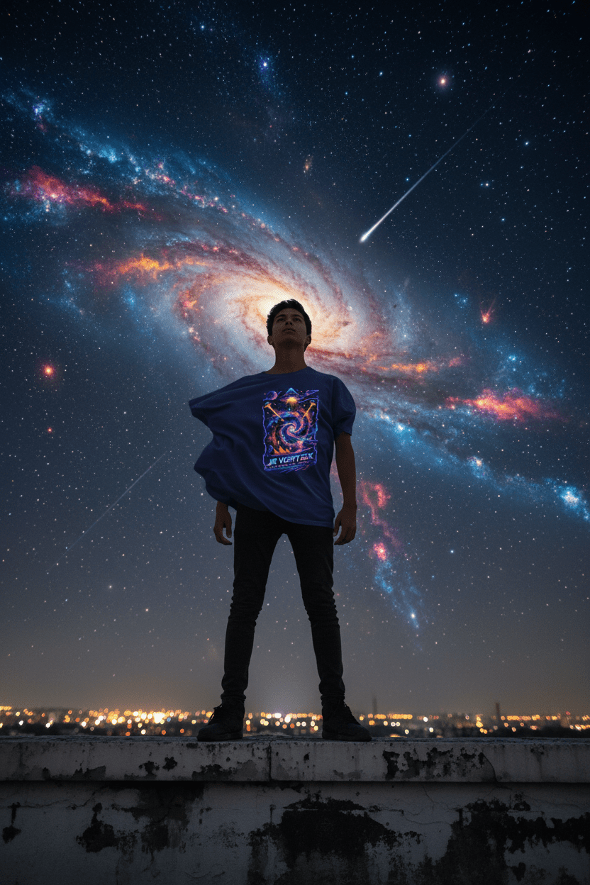 Cosmic Rooftop Sky