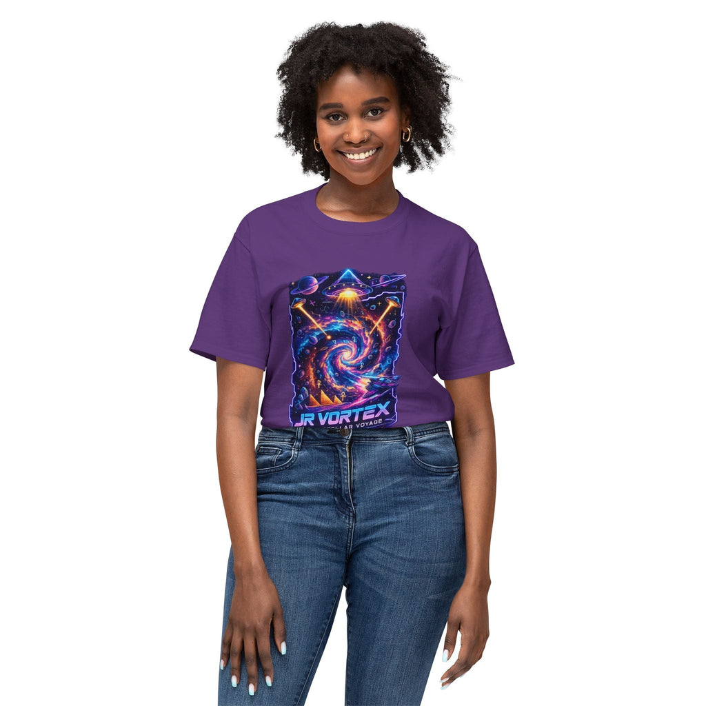 Vortex Nebula T-Shirt — 'JR VORTEX' Cosmic Spiral Graphic Tee Printify