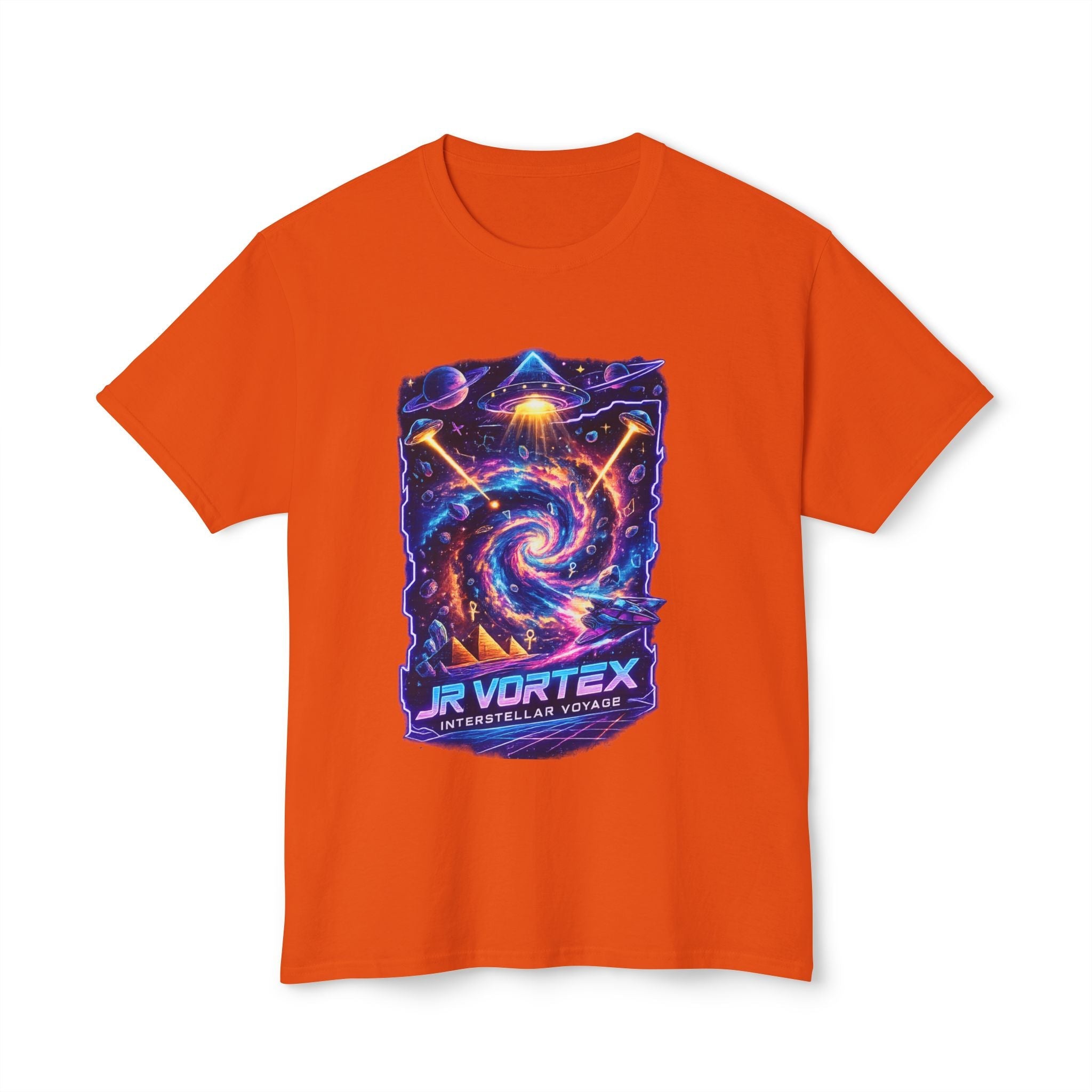 Vortex Nebula T-Shirt — 'JR VORTEX' Cosmic Spiral Graphic Tee Printify