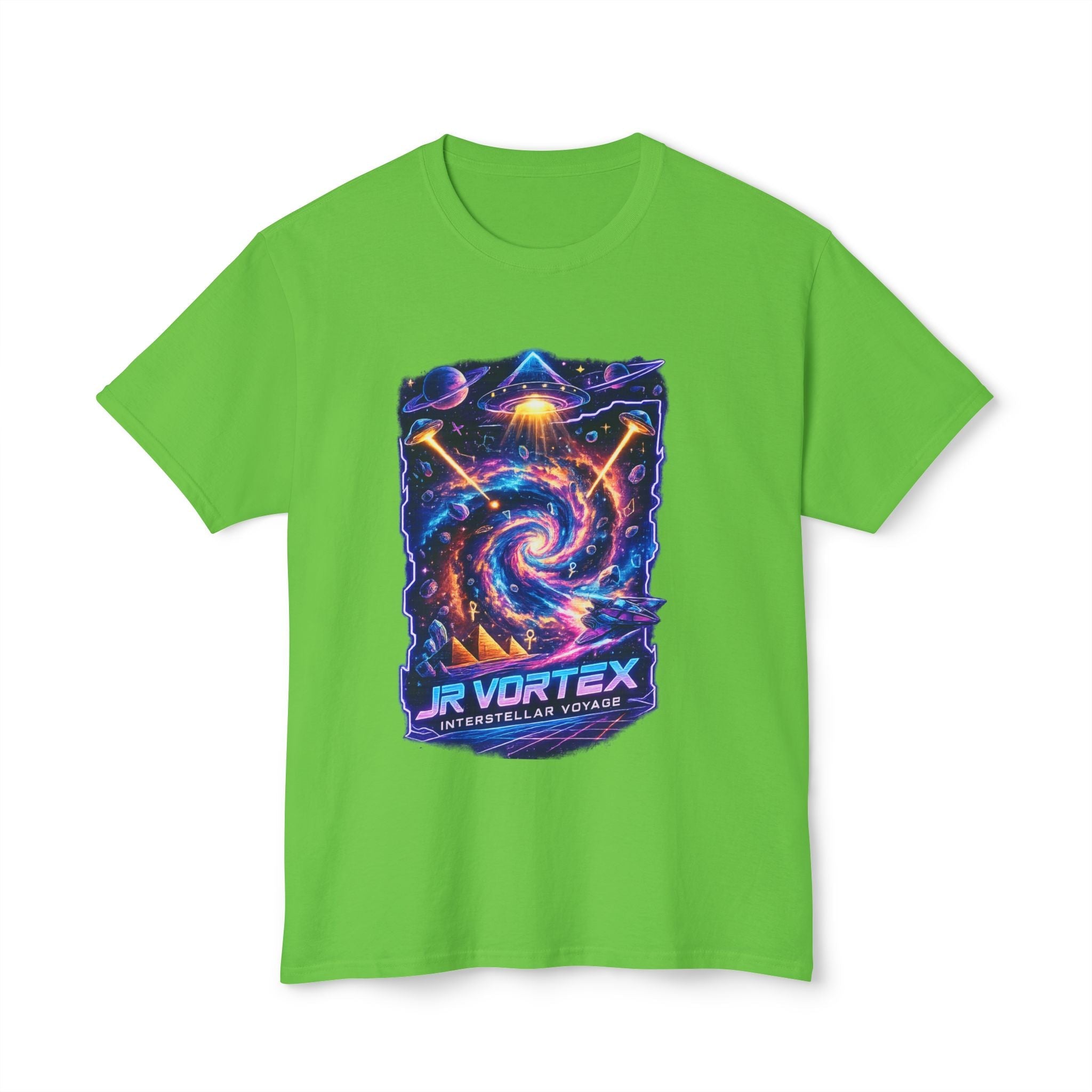 Vortex Nebula T-Shirt — 'JR VORTEX' Cosmic Spiral Graphic Tee Printify