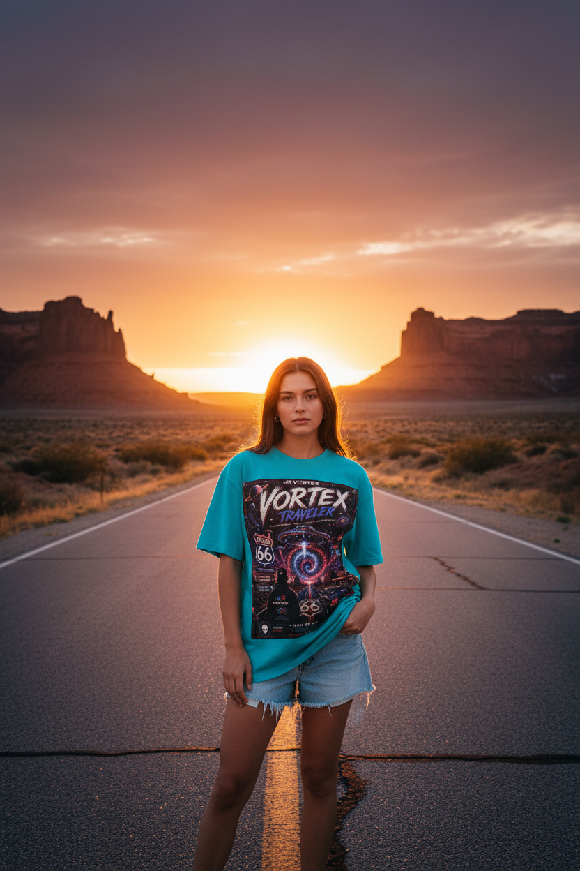 Vortex Traveler Teal — Realistic Desert Lifestyle