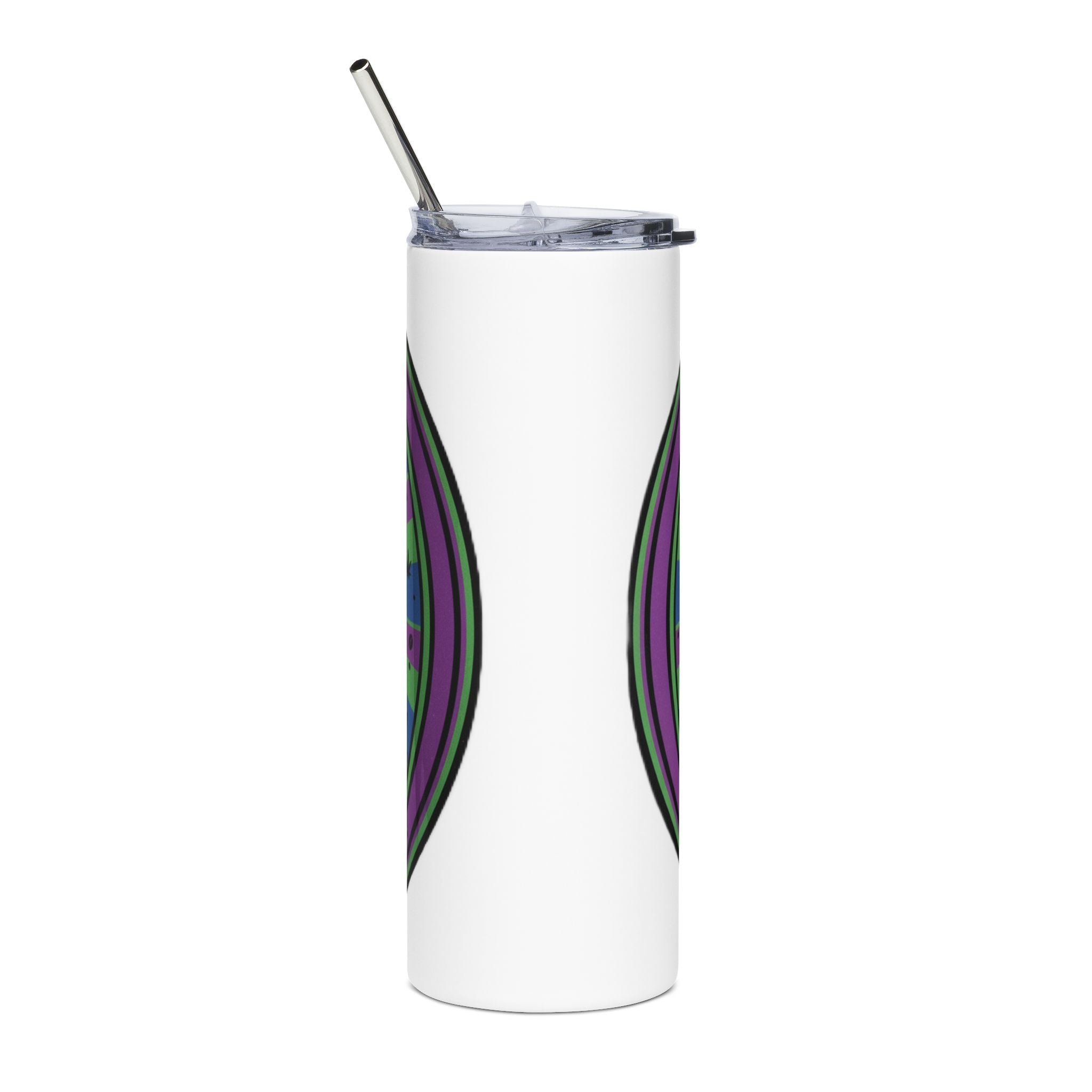 Wake N Bake 20oz Stainless Steel Tumbler — Psychedelic Snake Coffee Cup with Cannabis Leaf Design