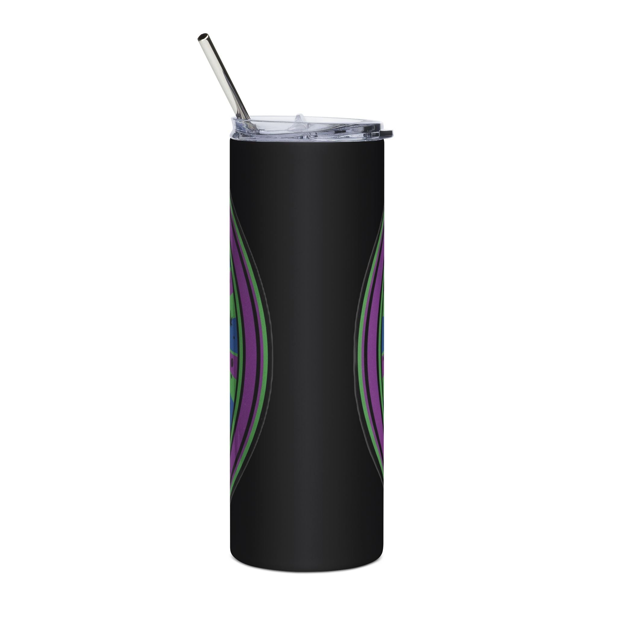 Wake N Bake 20oz Stainless Steel Tumbler — Psychedelic Snake Coffee Cup with Cannabis Leaf Design