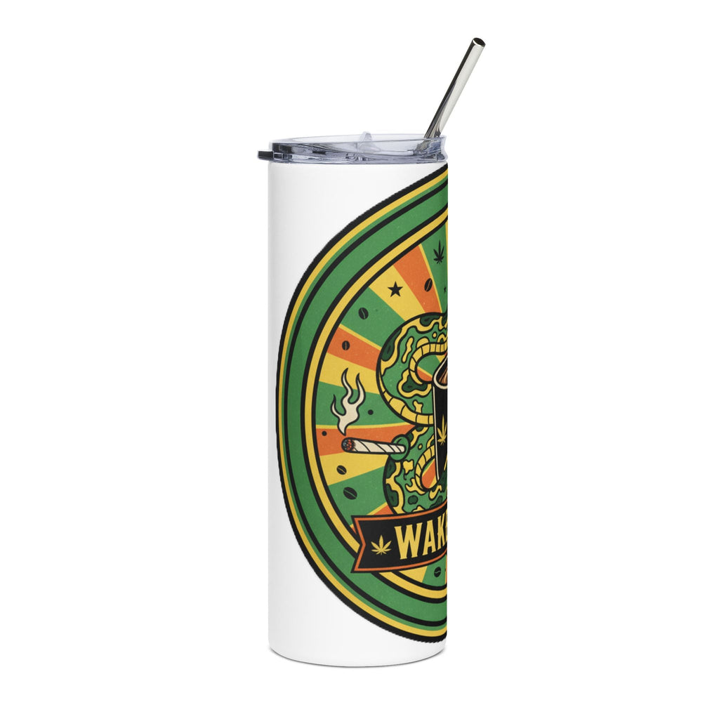 Wake N Bake 20oz Stainless Tumbler — Rasta Cannabis Coffee Travel Cup