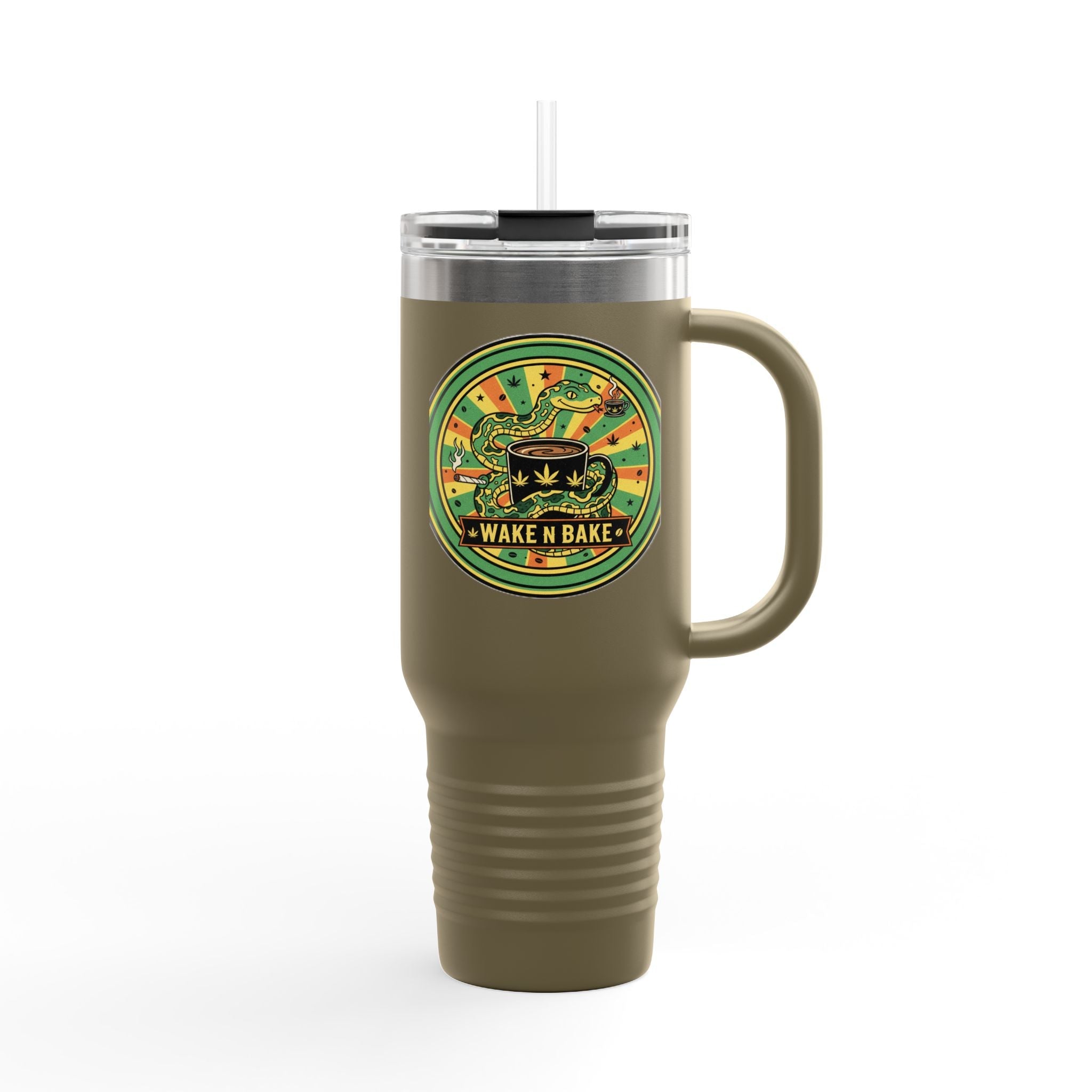Wake N Bake 40oz Insulated Travel Mug — Cannabis Coffee Tumbler