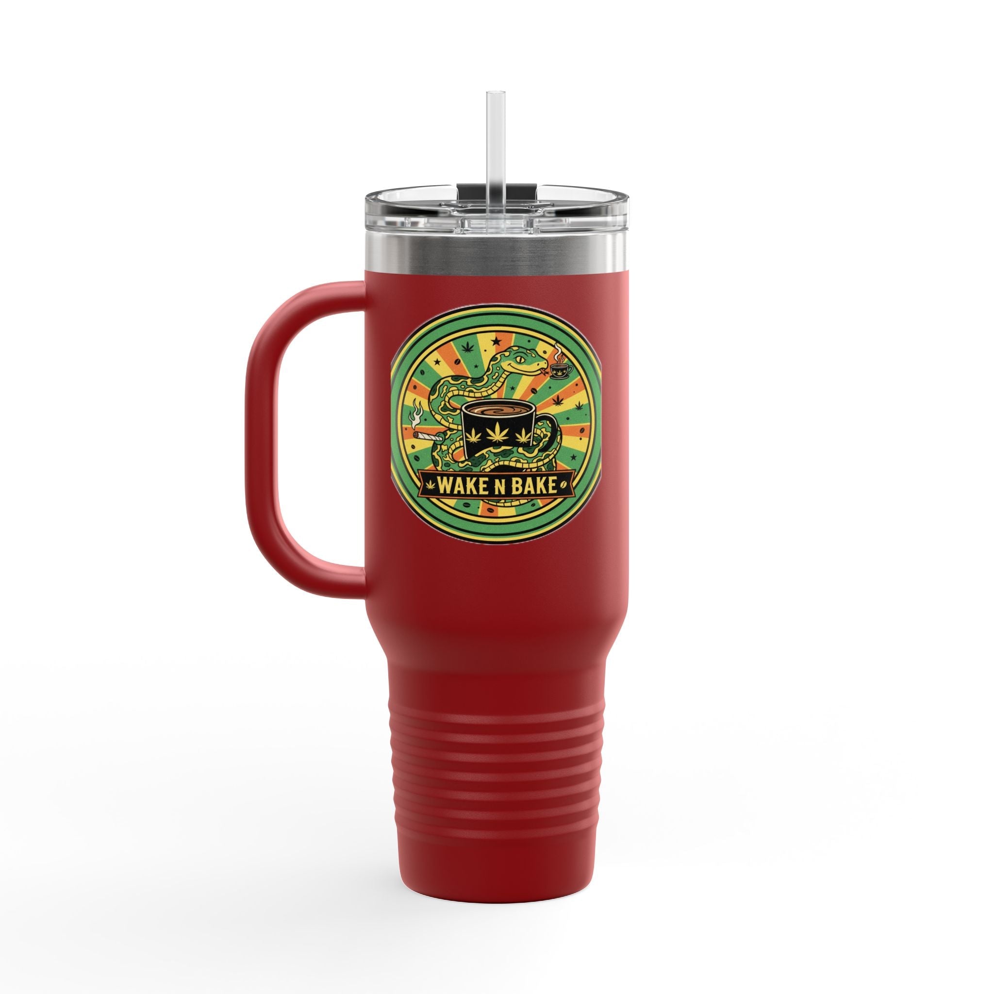 Wake N Bake 40oz Insulated Travel Mug — Cannabis Coffee Tumbler