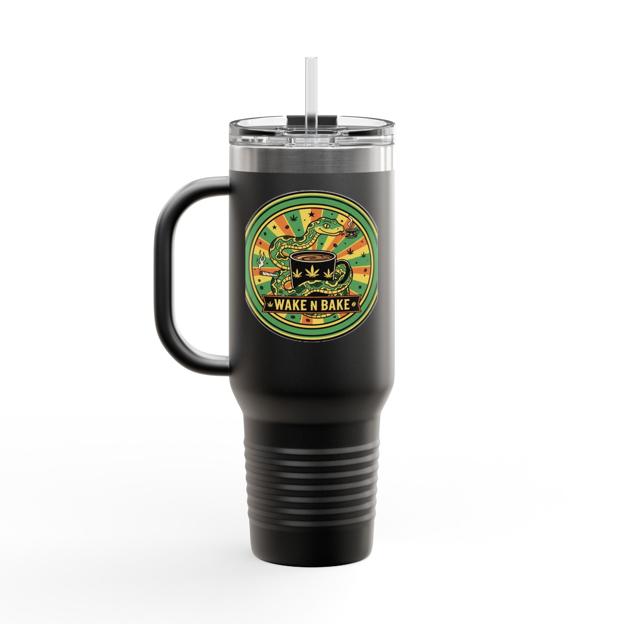 Wake N Bake 40oz Insulated Travel Mug — Cannabis Coffee Tumbler