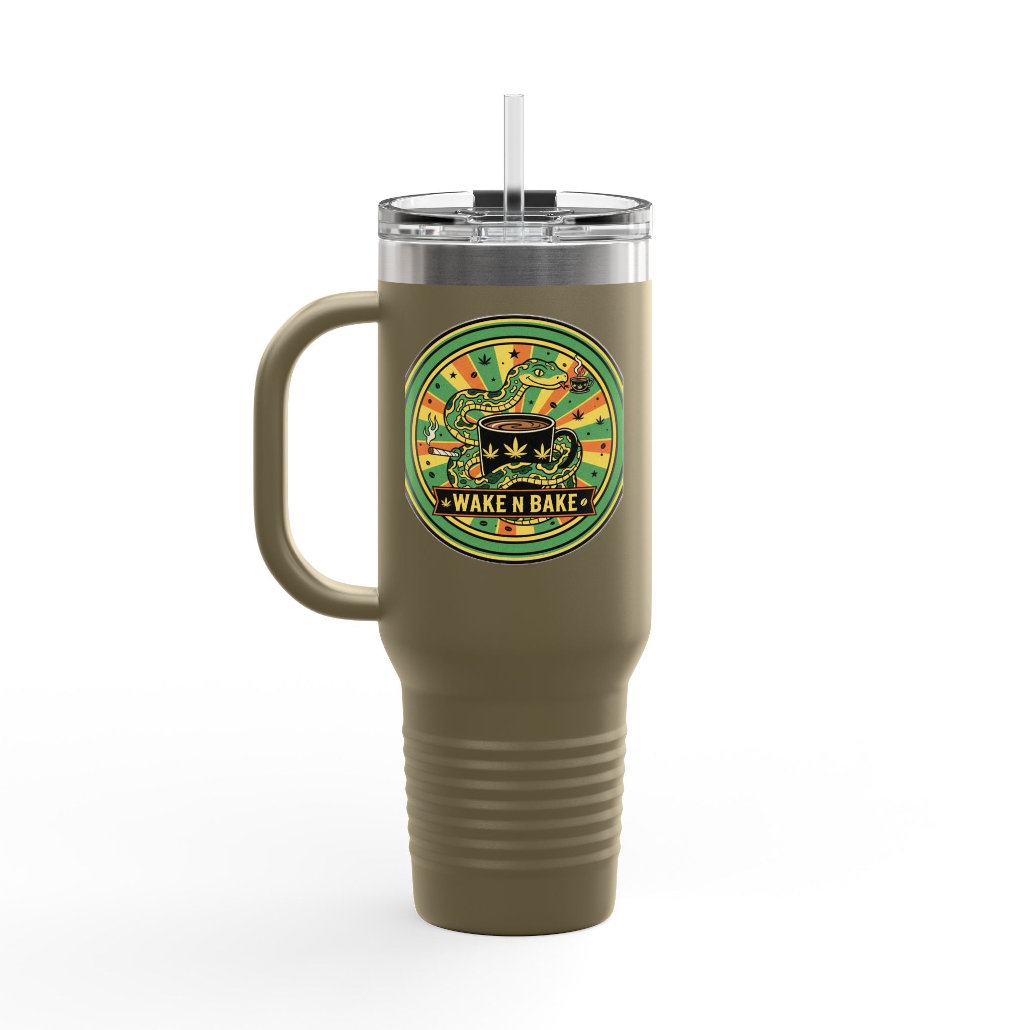 Wake N Bake 40oz Insulated Travel Mug — Cannabis Coffee Tumbler