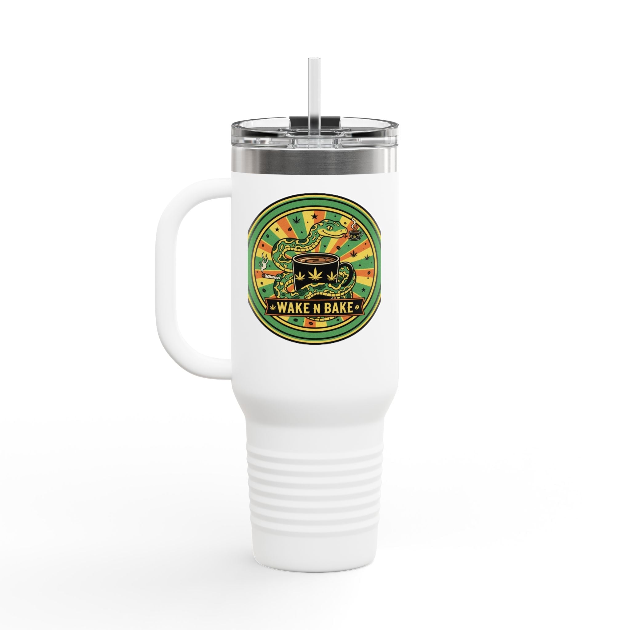 Wake N Bake 40oz Insulated Travel Mug — Cannabis Coffee Tumbler