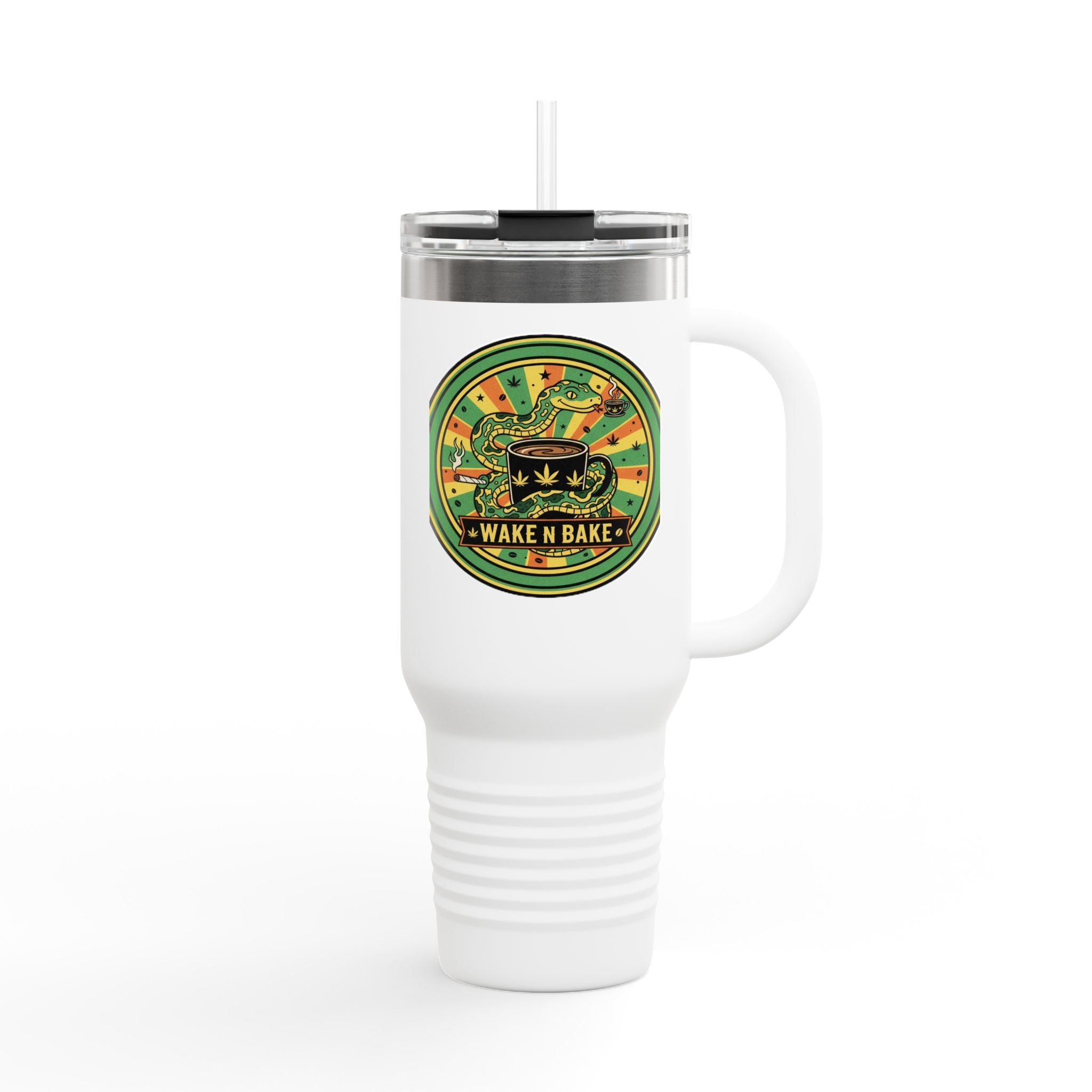 Wake N Bake 40oz Insulated Travel Mug — Cannabis Coffee Tumbler