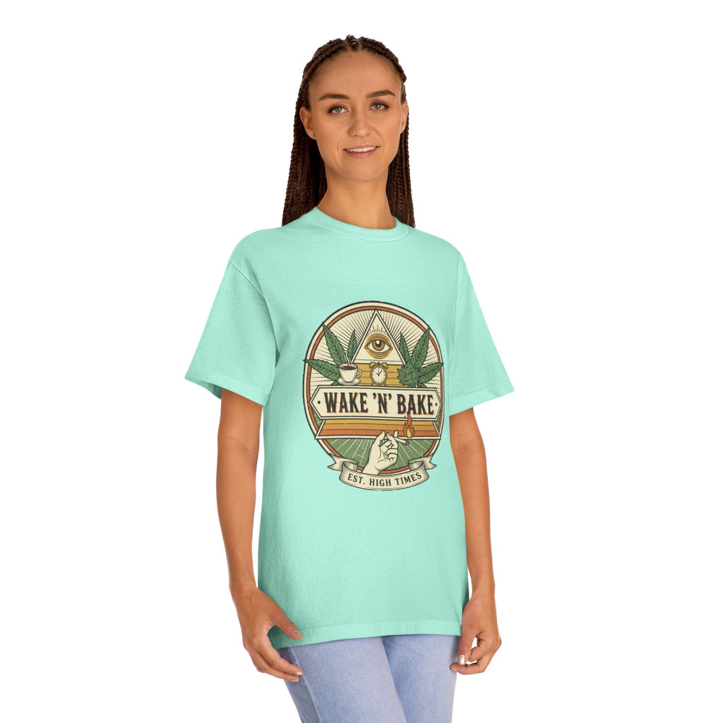 Wake 'N' Bake T-Shirt – Retro Cannabis Graphic Tee