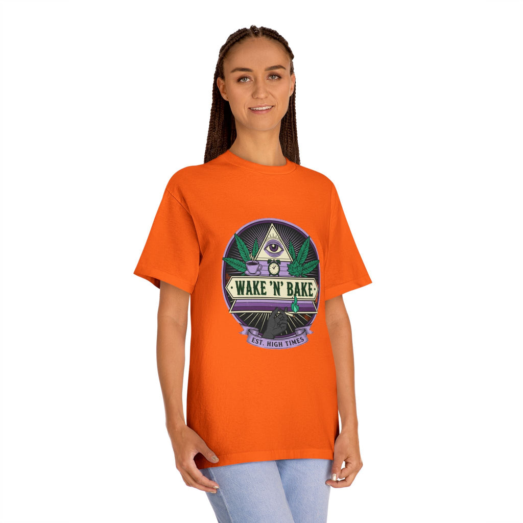 Wake 'N' Bake T-Shirt — Retro Cannabis Graphic Tee