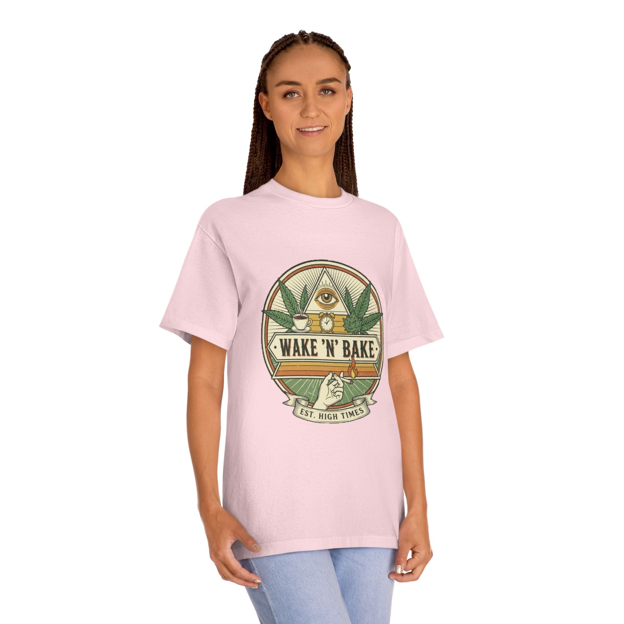 Wake 'N' Bake T-Shirt – Retro Cannabis Graphic Tee