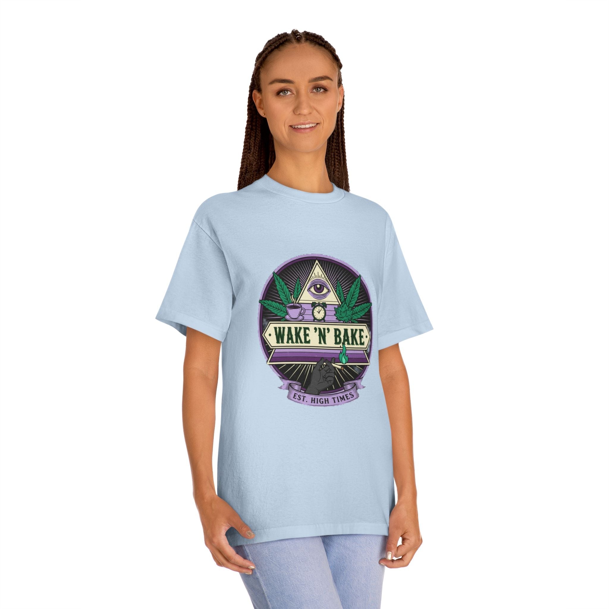Wake 'N' Bake T-Shirt — Retro Cannabis Graphic Tee