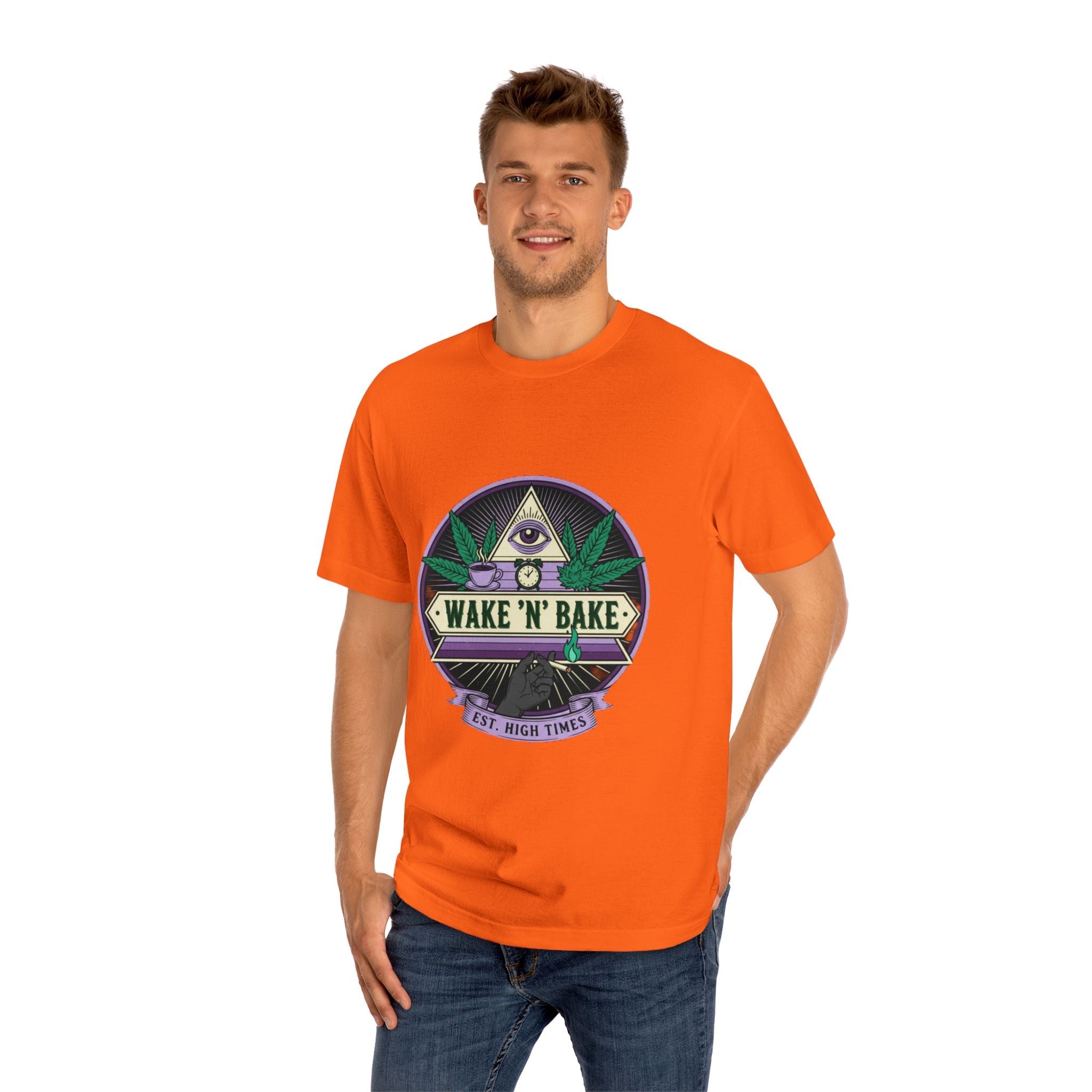 Wake 'N' Bake T-Shirt — Retro Cannabis Graphic Tee