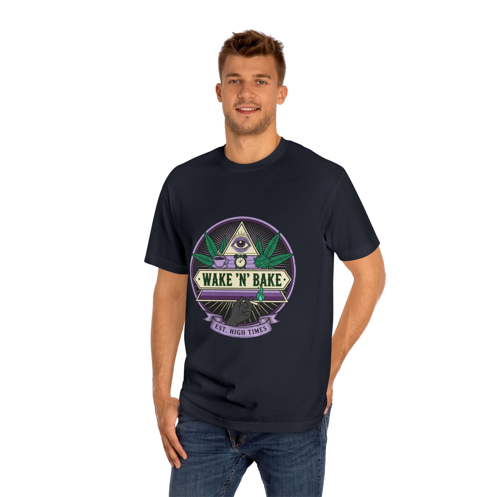 Wake 'N' Bake T-Shirt — Retro Cannabis Graphic Tee