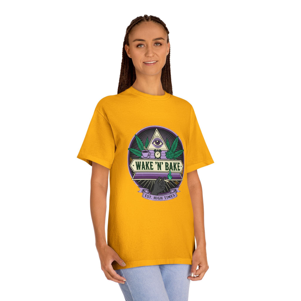 Wake 'N' Bake T-Shirt — Retro Cannabis Graphic Tee